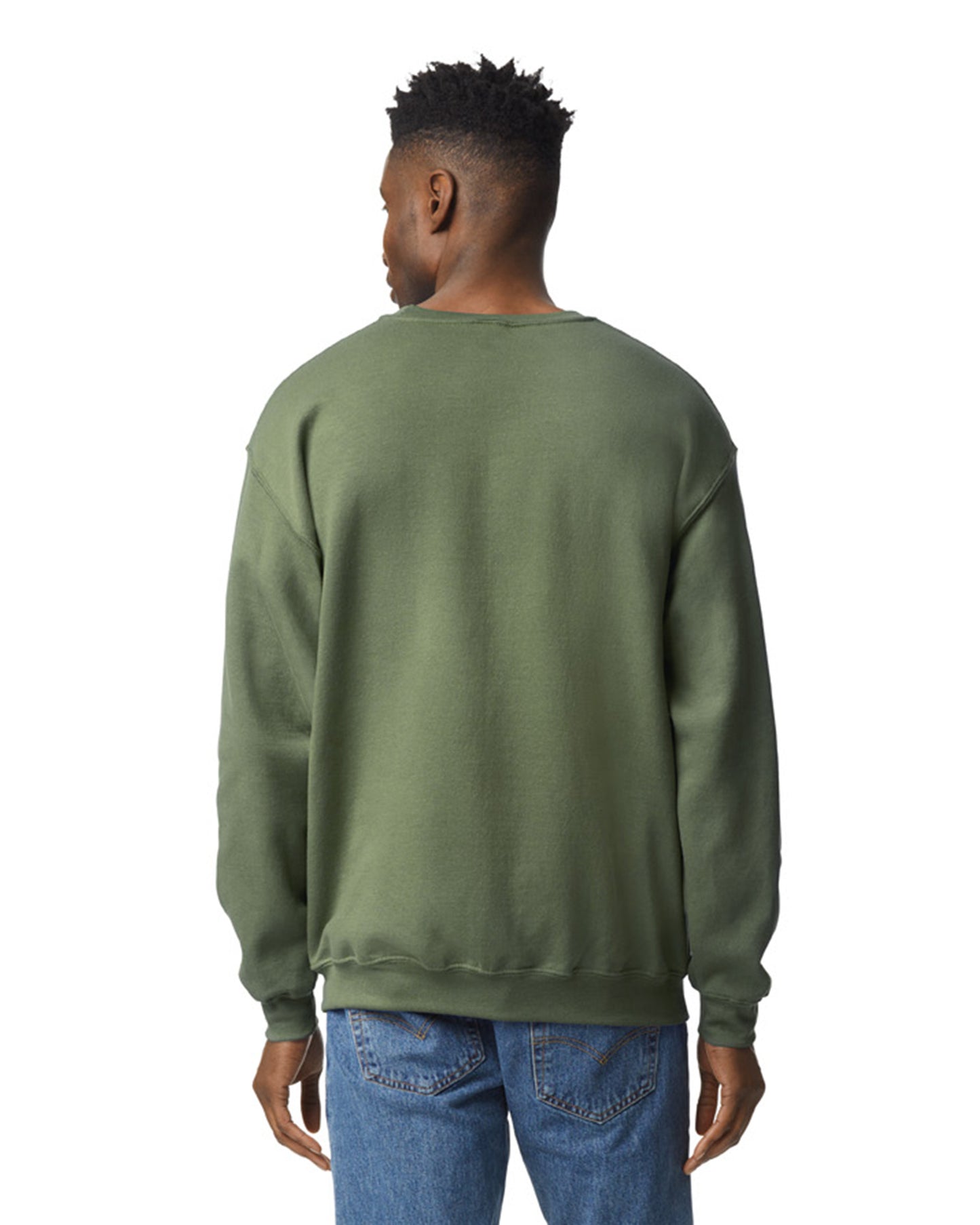 Unisex Heavy Blend���  50/50 Fleece Crew - Military Green