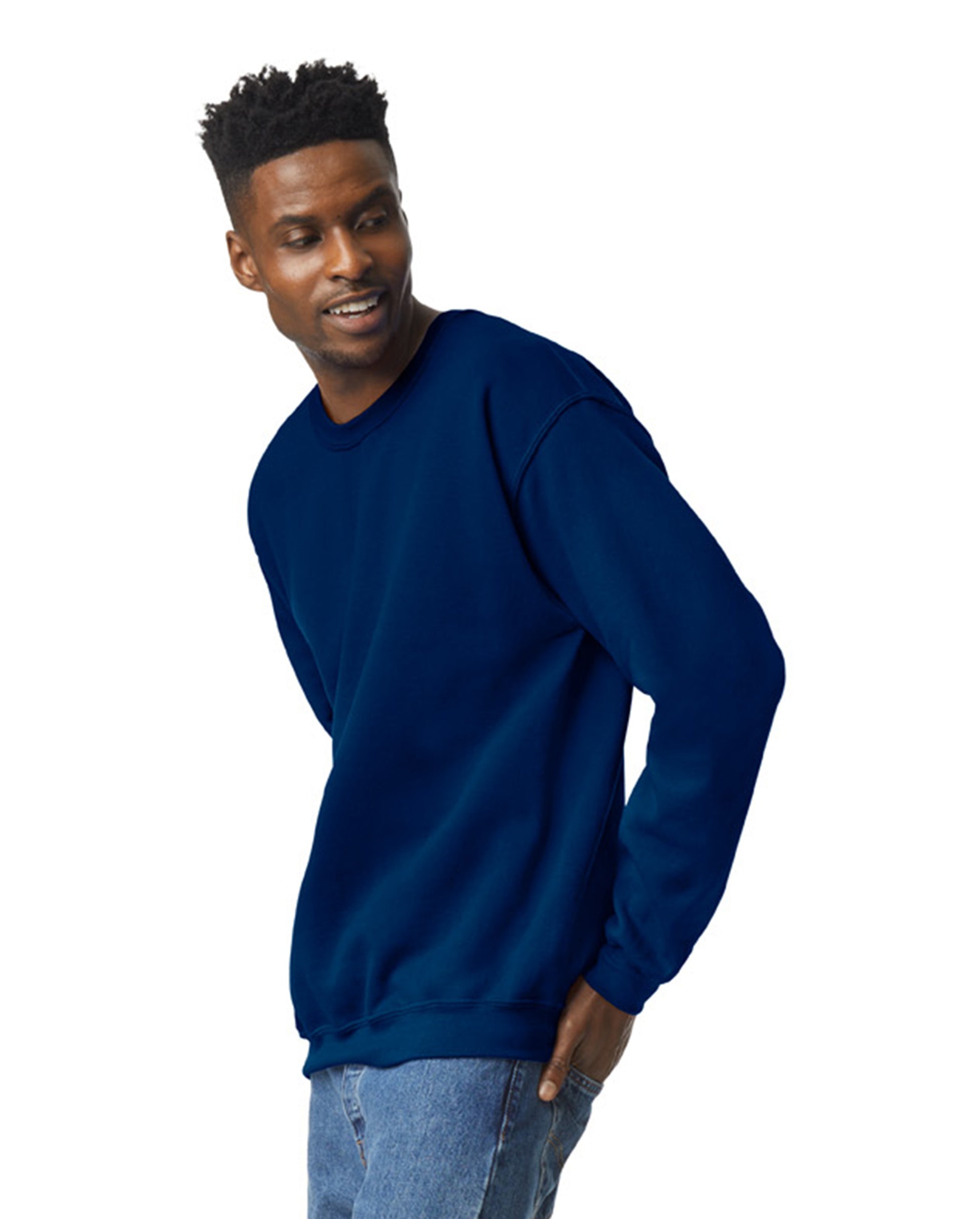 Unisex Heavy Blend���  50/50 Fleece Crew - Navy