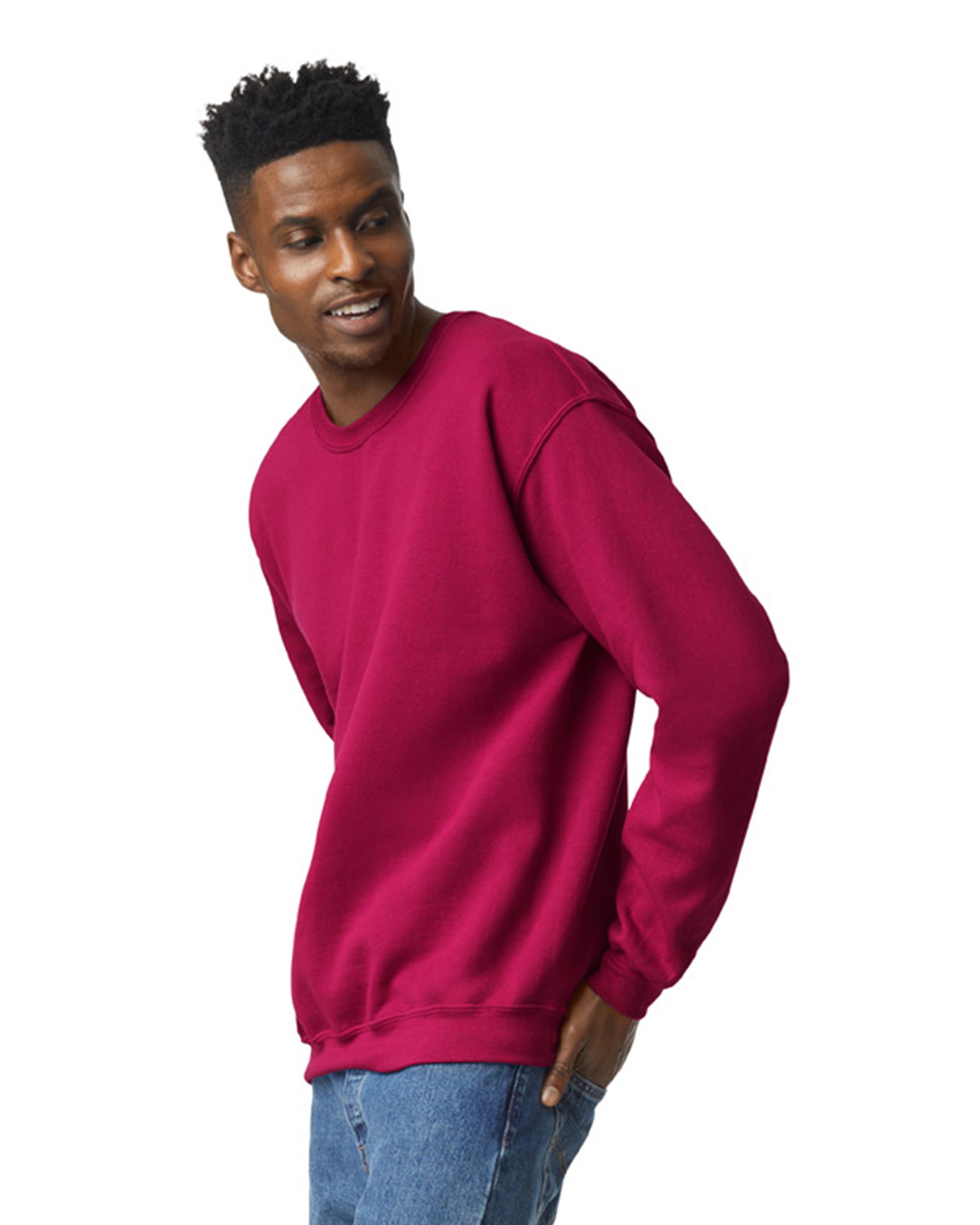 Unisex Heavy Blend���  50/50 Fleece Crew - Cardinal Red