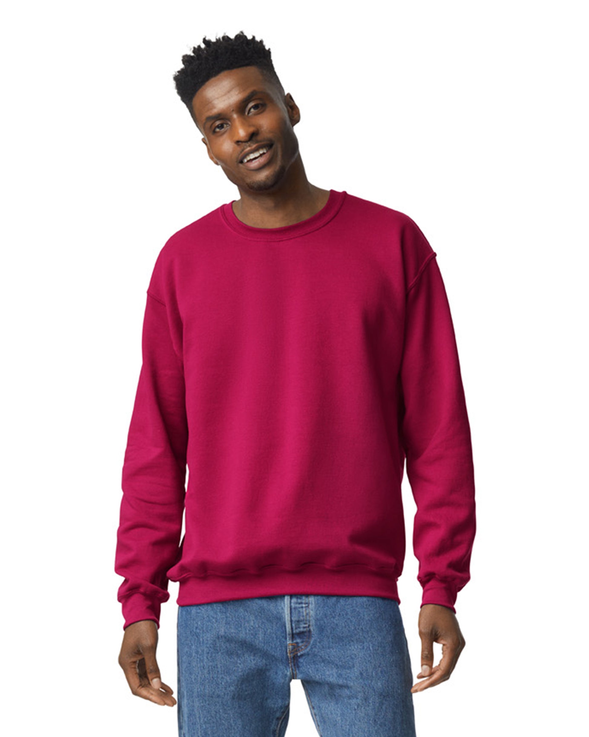 Unisex Heavy Blend���  50/50 Fleece Crew - Cardinal Red