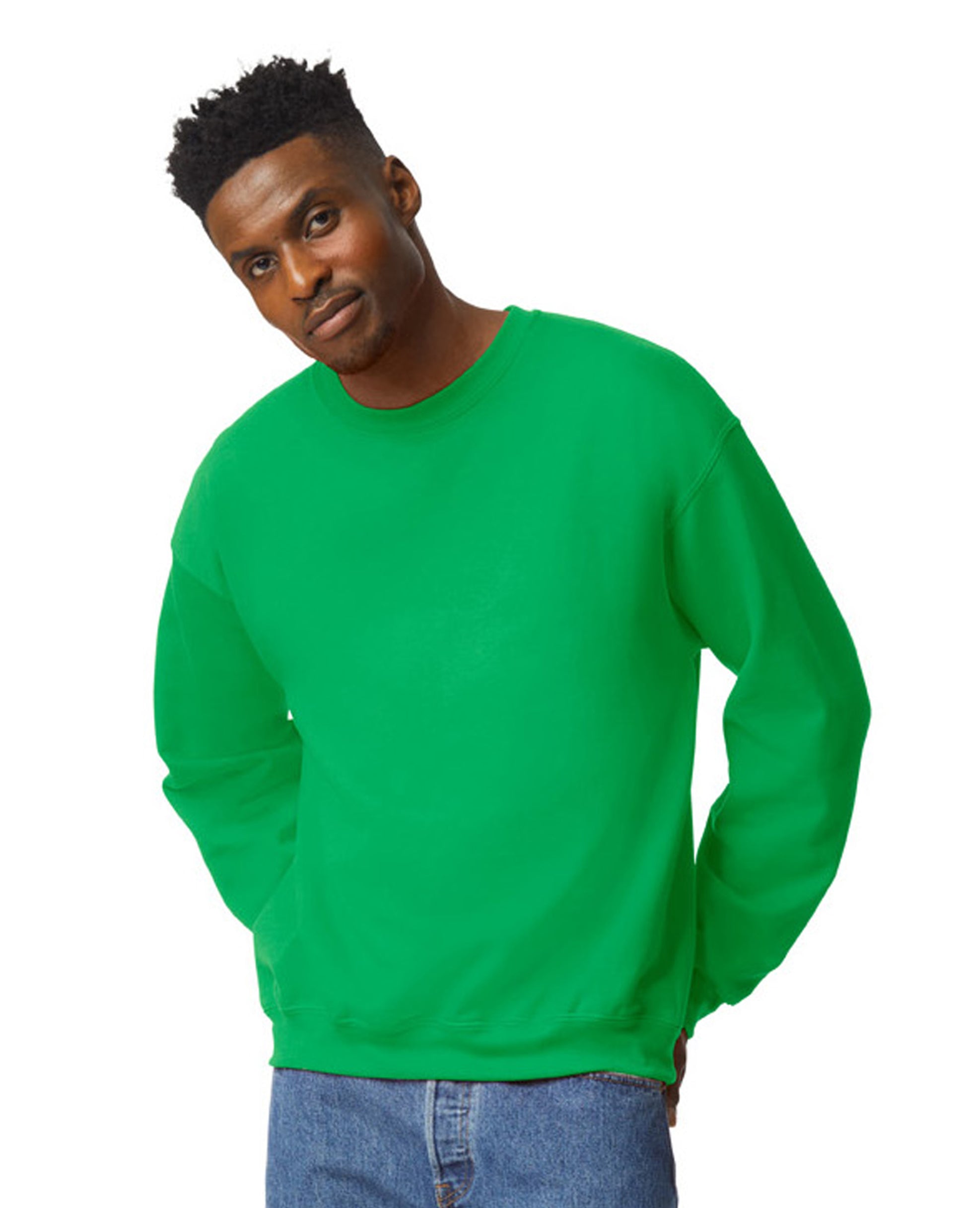 Unisex Heavy Blend���  50/50 Fleece Crew - Irish Green
