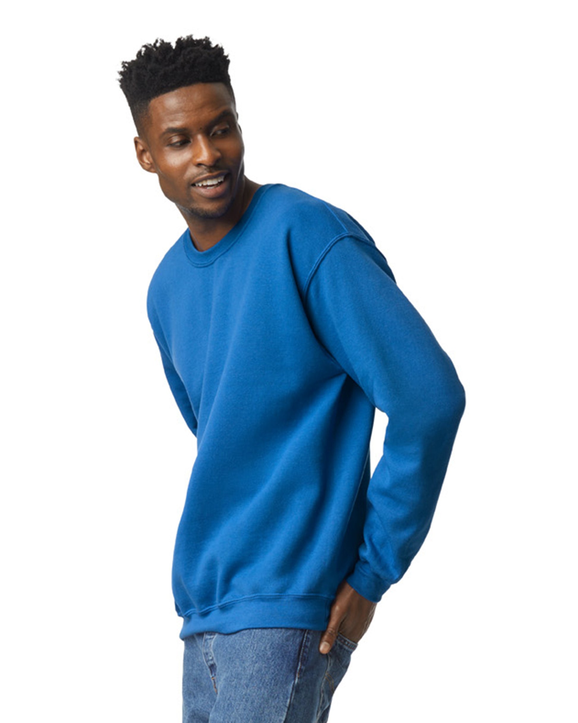 Unisex Heavy Blend���  50/50 Fleece Crew - Royal