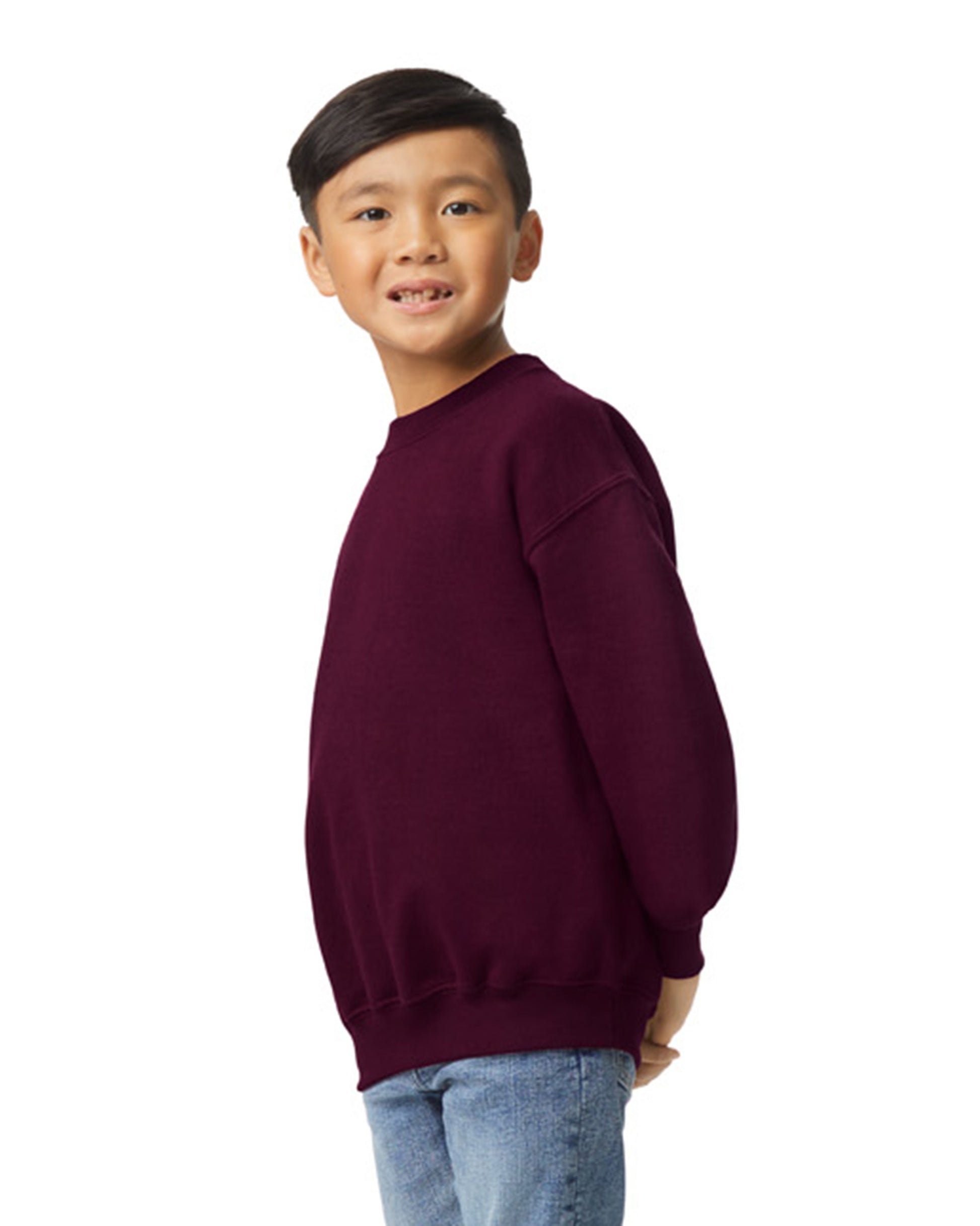 Youth Heavy Blend��� 50/50 Fleece Crew - Maroon