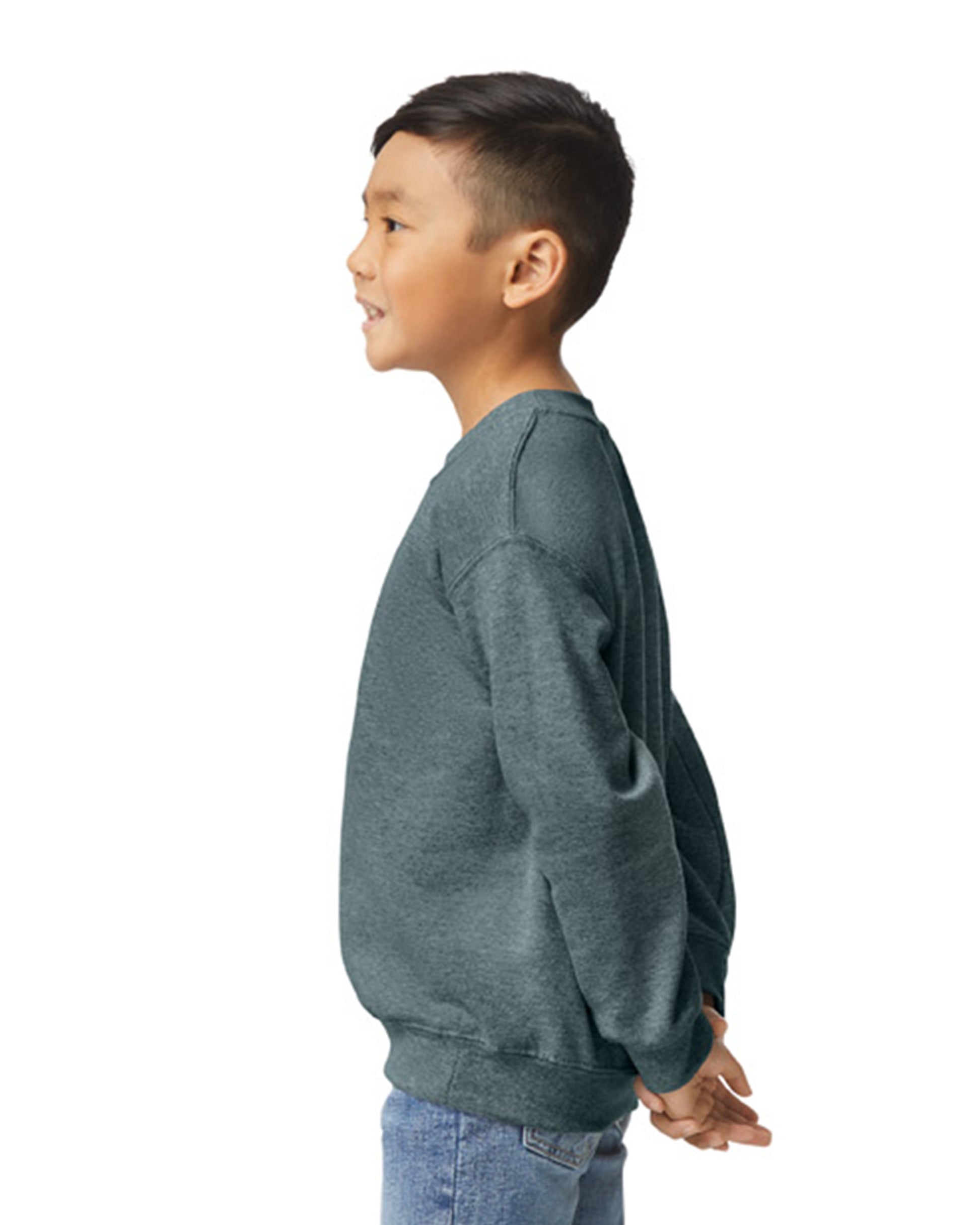 Youth Heavy Blend��� 50/50 Fleece Crew - Dark Heather