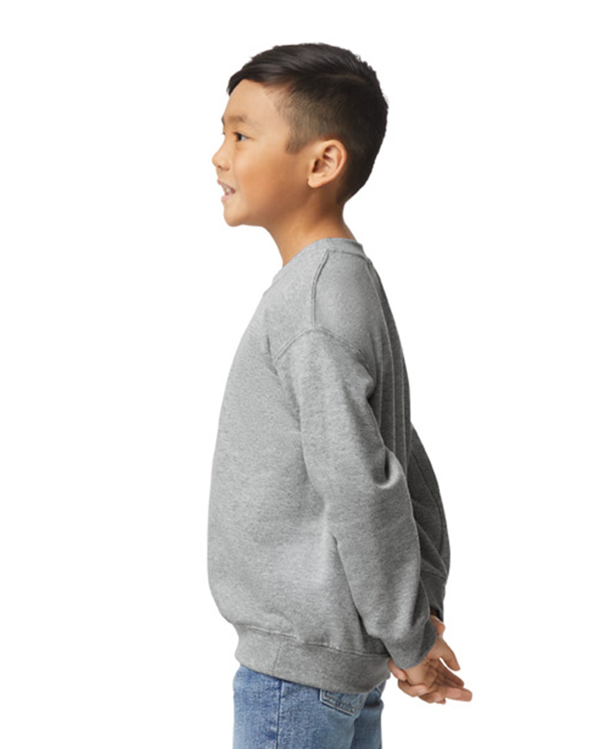 Youth Heavy Blend��� 50/50 Fleece Crew - Sport Gray