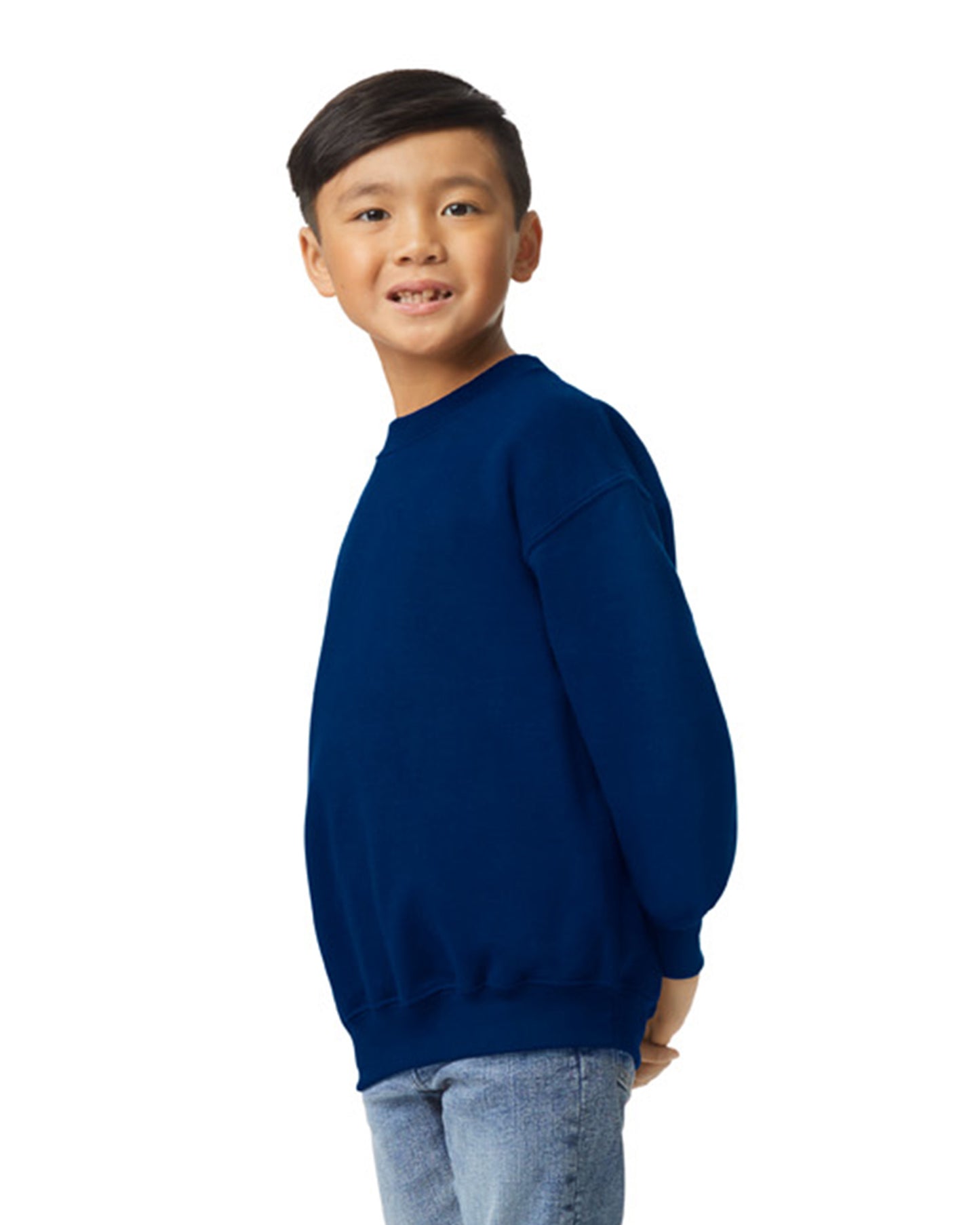 Youth Heavy Blend��� 50/50 Fleece Crew - Navy