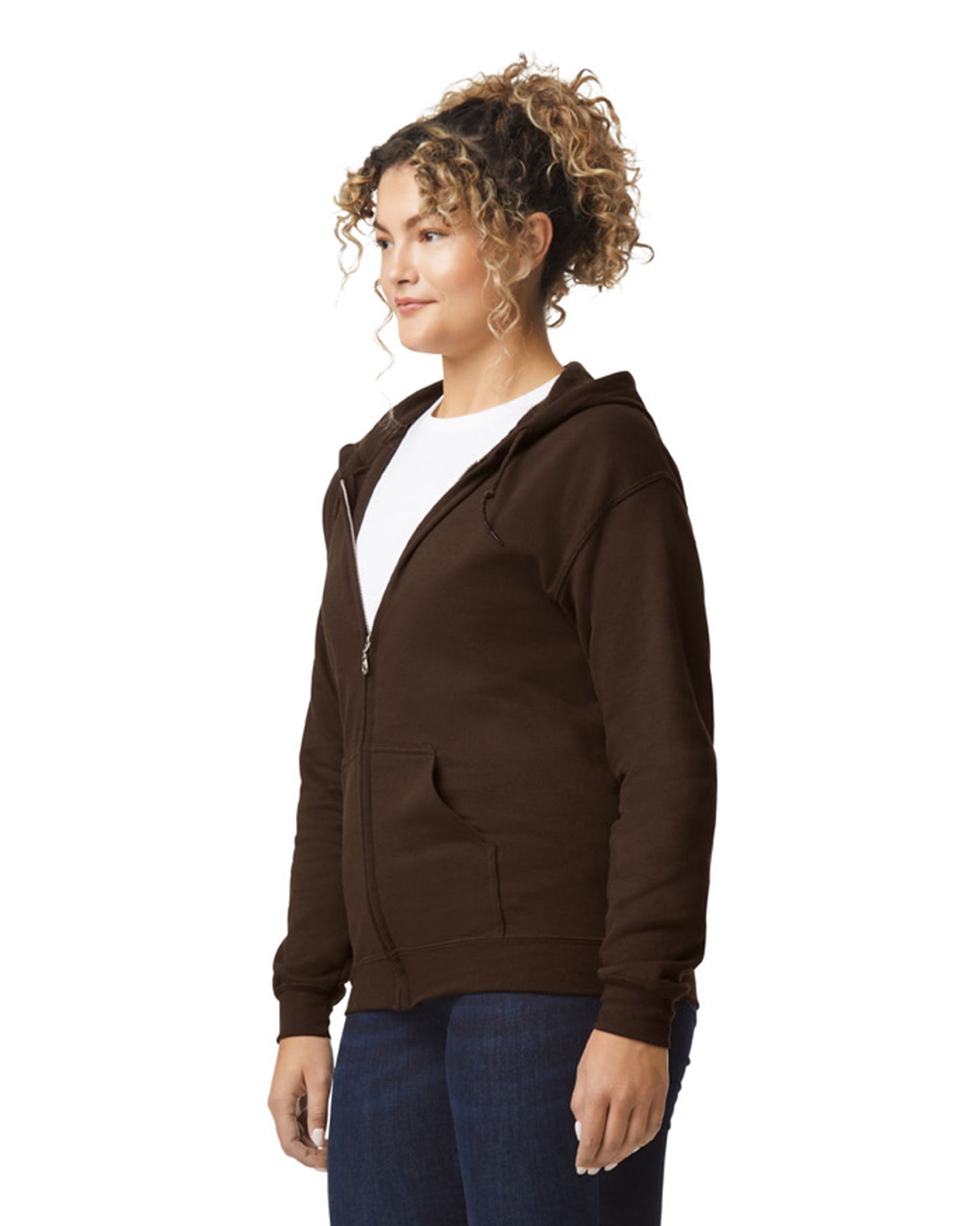 Unisex Heavy Blend™  50/50 Full-Zip Hoodie - Dark Chocolate