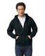 Gildan G186 - Unisex Heavy Blend™  50/50 Full-Zip Hoodie - Black