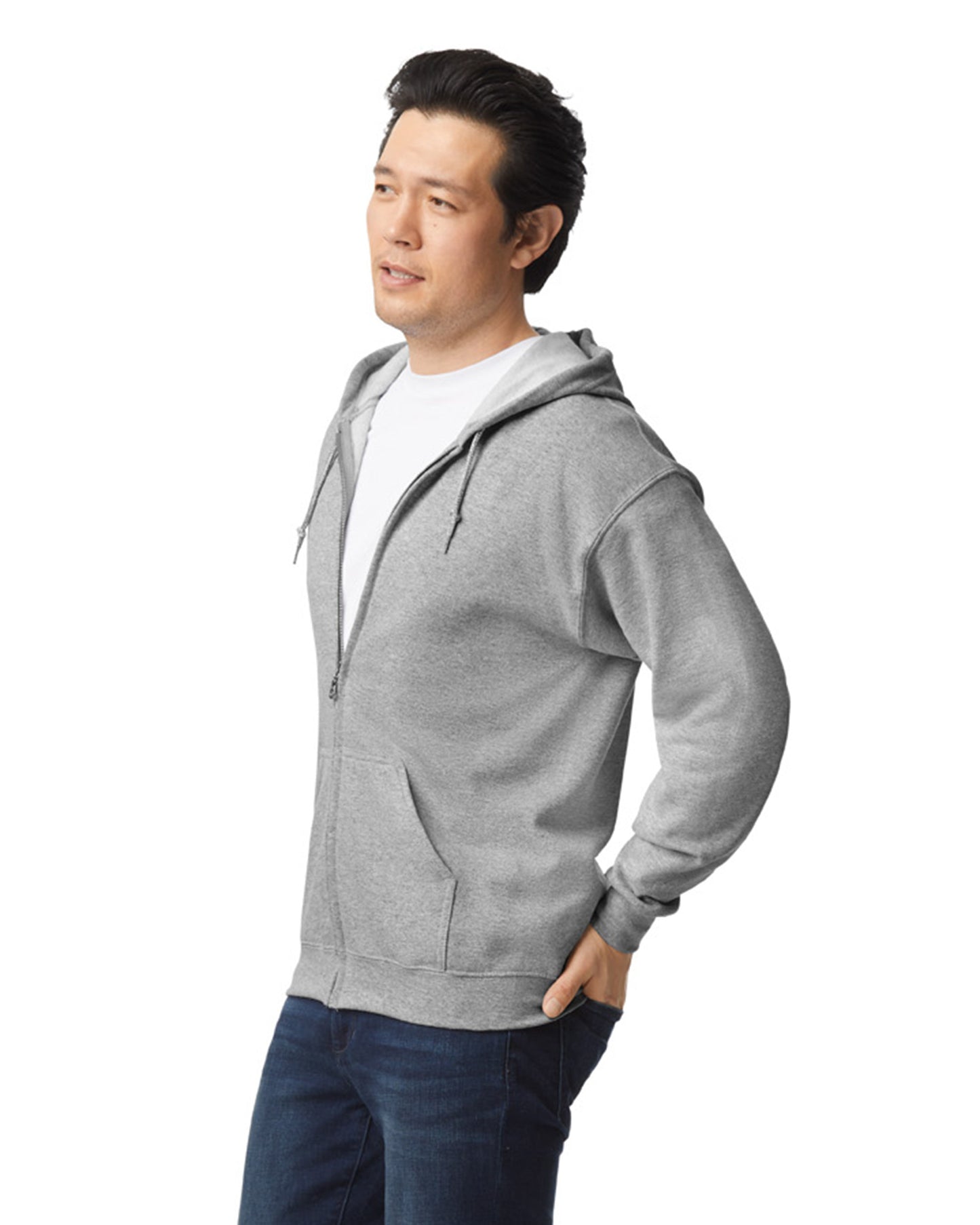 Unisex Heavy Blend™  50/50 Full-Zip Hoodie - Sport Gray
