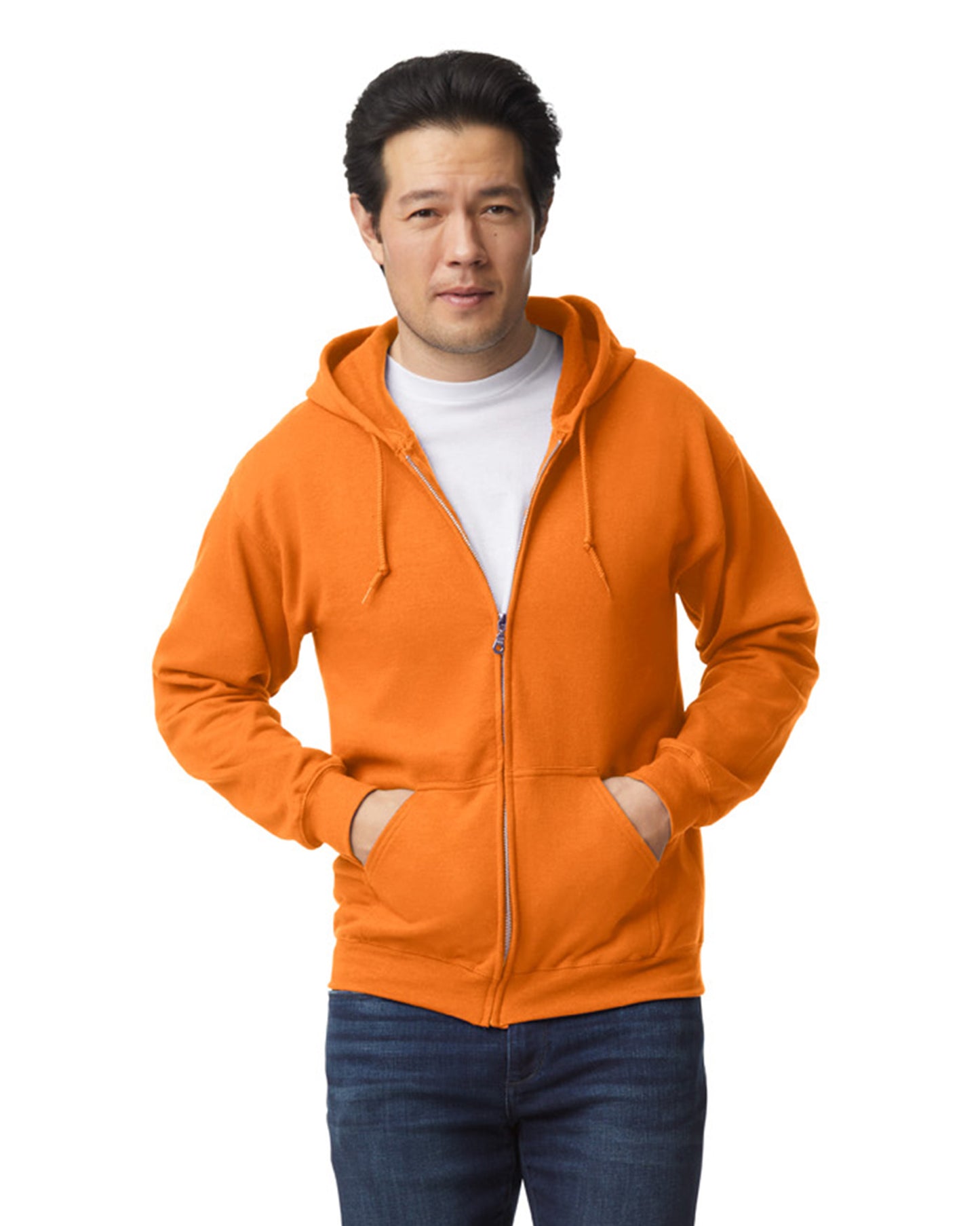 Unisex Heavy Blend™  50/50 Full-Zip Hoodie - High Viz Safety Orange