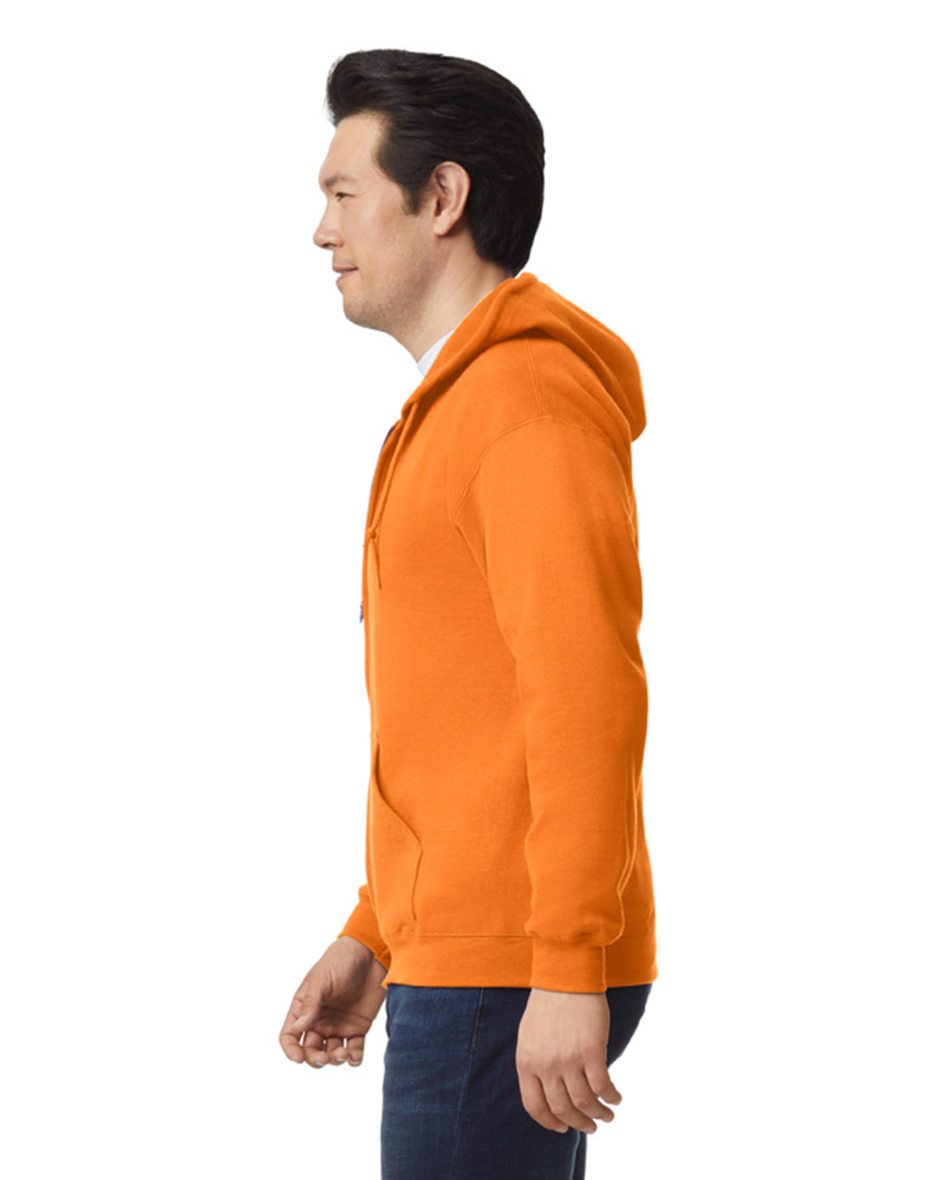 Unisex Heavy Blend™  50/50 Full-Zip Hoodie - High Viz Safety Orange