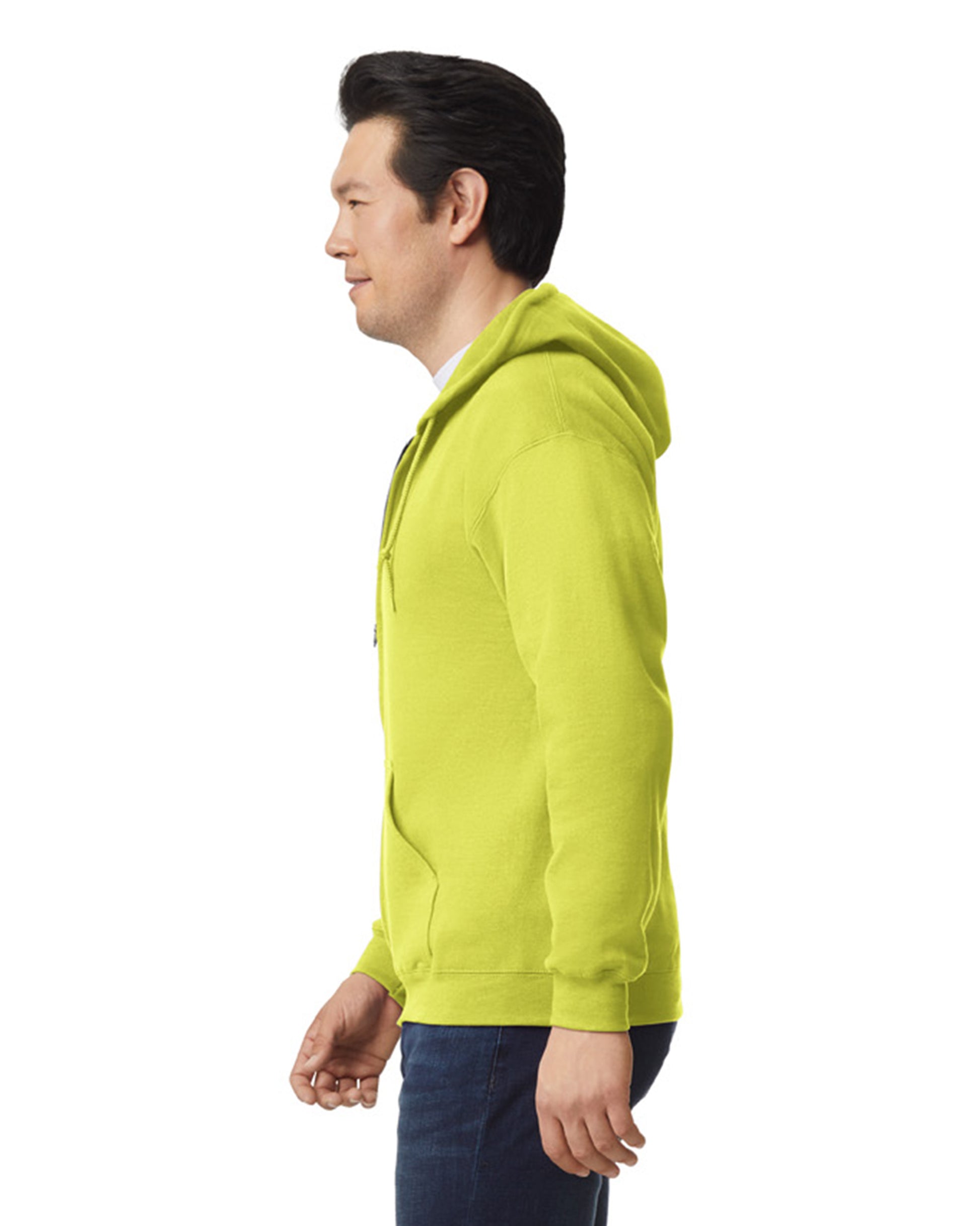 Unisex Heavy Blend™  50/50 Full-Zip Hoodie - High Viz Safety Green