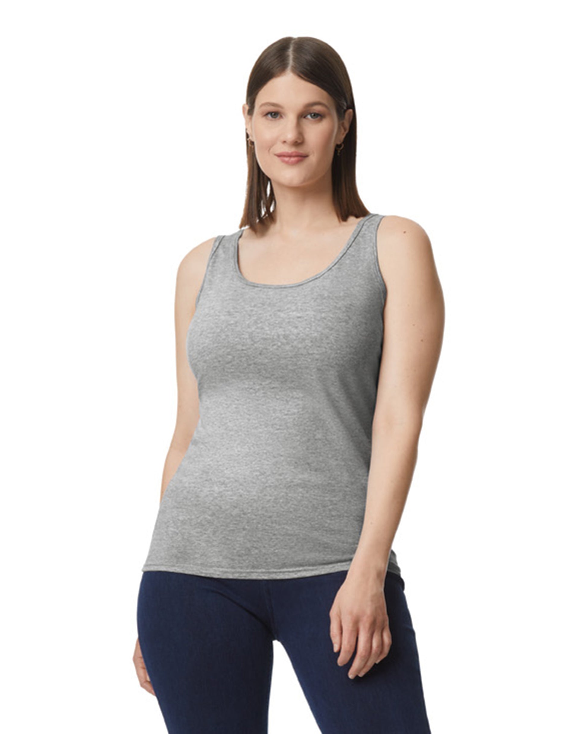 Women's Softstyle® Fitted Tank - Sport Gray