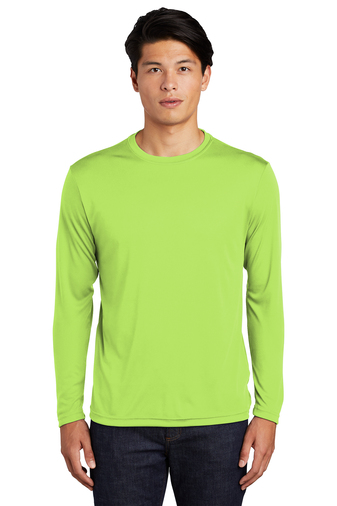 Unisex Long Sleeve PosiCharge Competitor Tee - Lime Shock