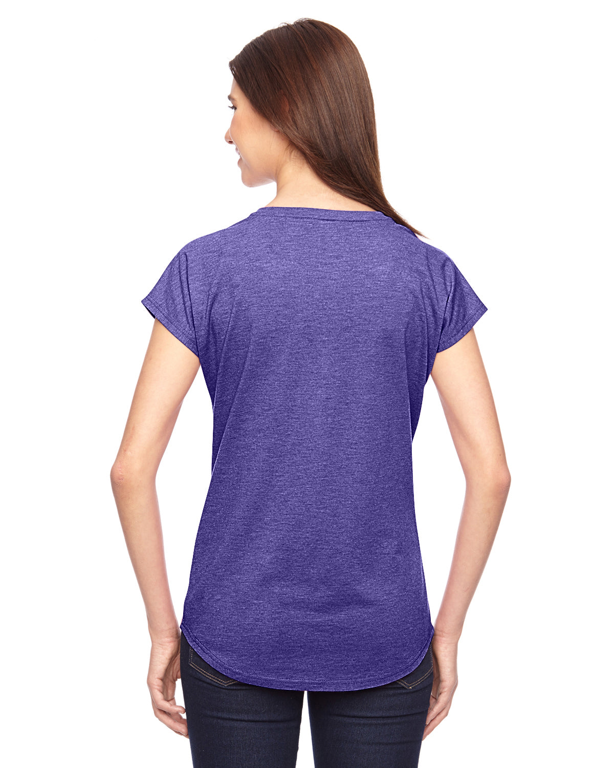 Women's Triblend V-Neck T-Shirt - Heather Purple