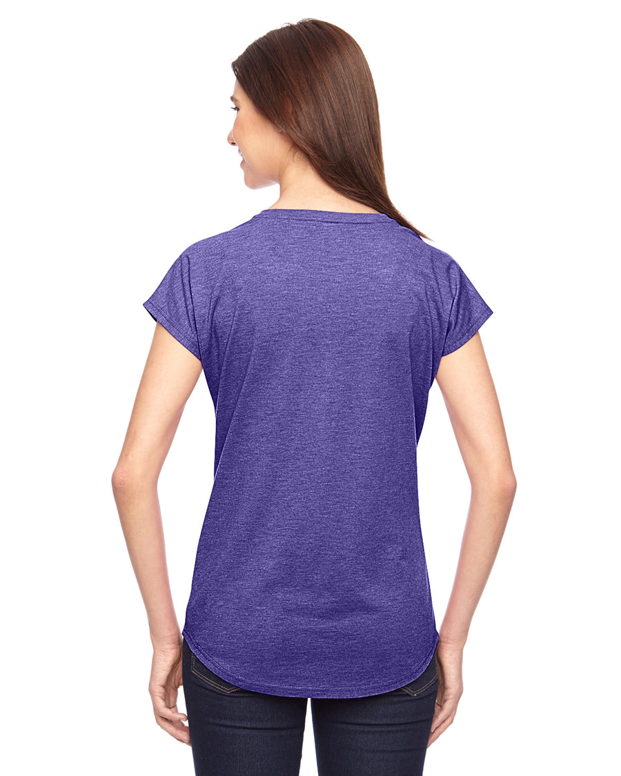 Women's Triblend V-Neck T-Shirt - Heather Purple