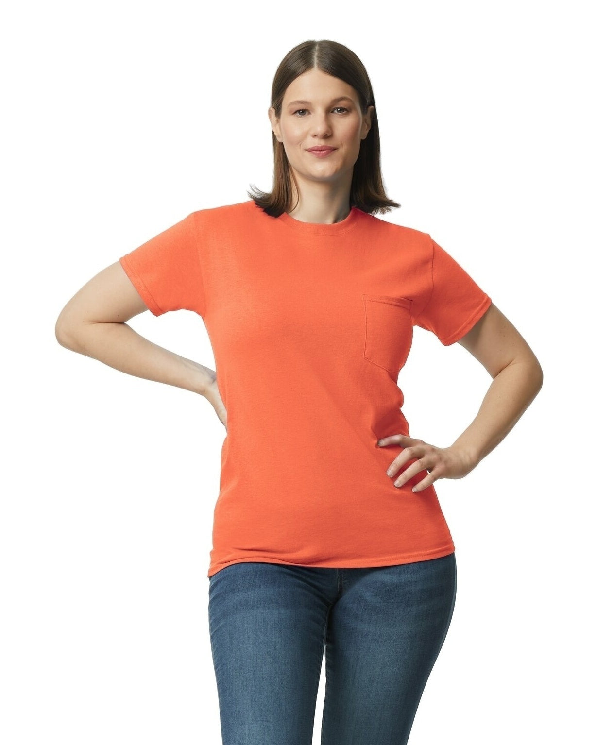 Unisex Heavy Cotton™ Pocket T-Shirt - Orange