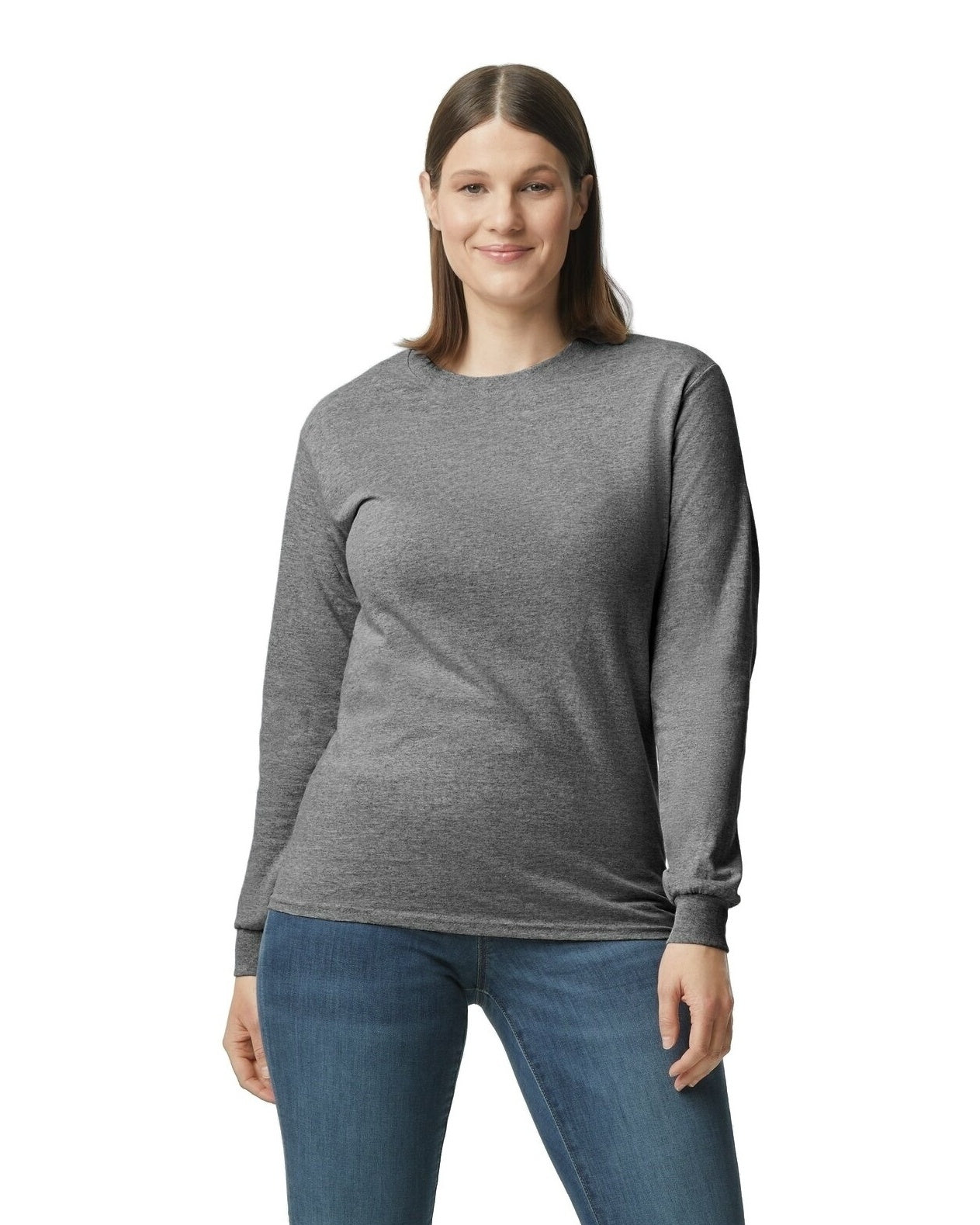 Unisex Heavy Cotton™ Long-Sleeve T-Shirt - Graphite Heather