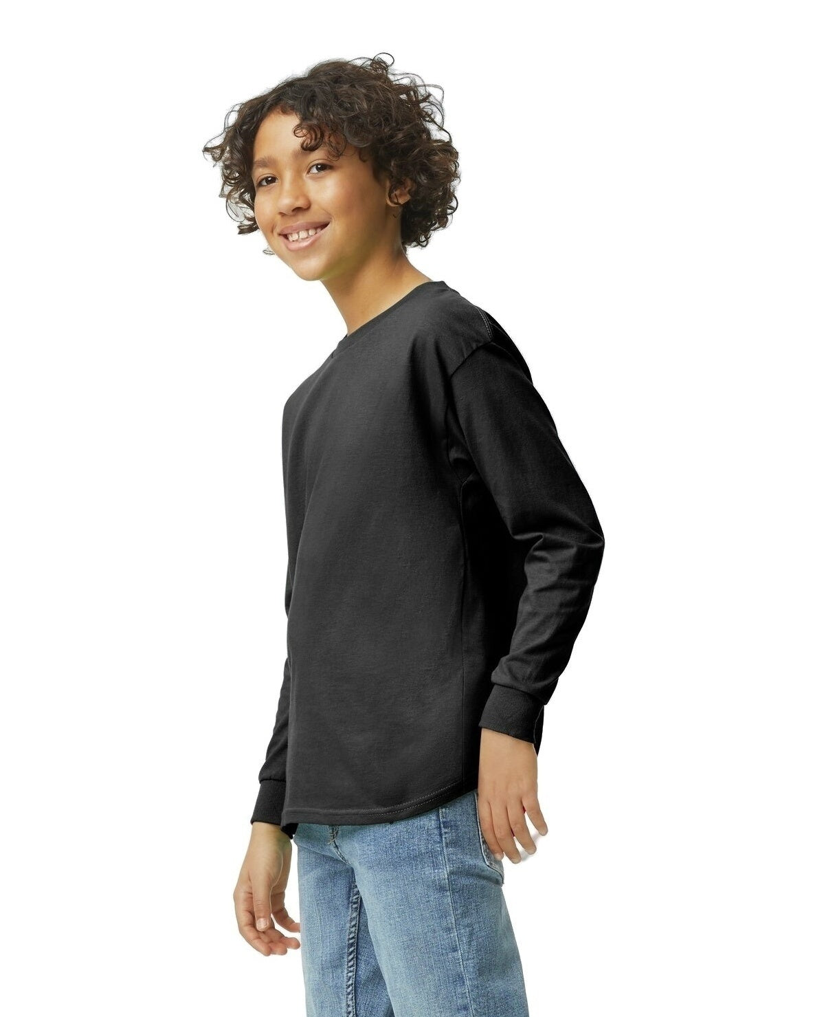 Youth Heavy Cotton™ Long-Sleeve T-Shirt - Black
