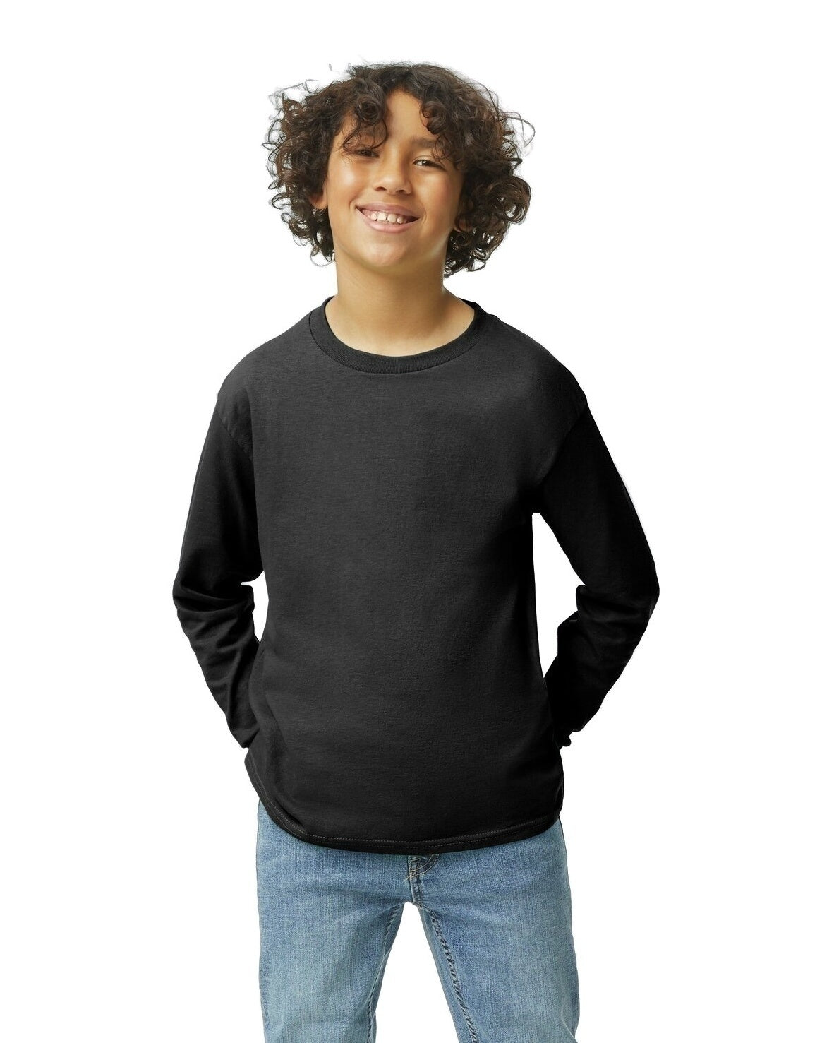Youth Heavy Cotton™ Long-Sleeve T-Shirt - Black