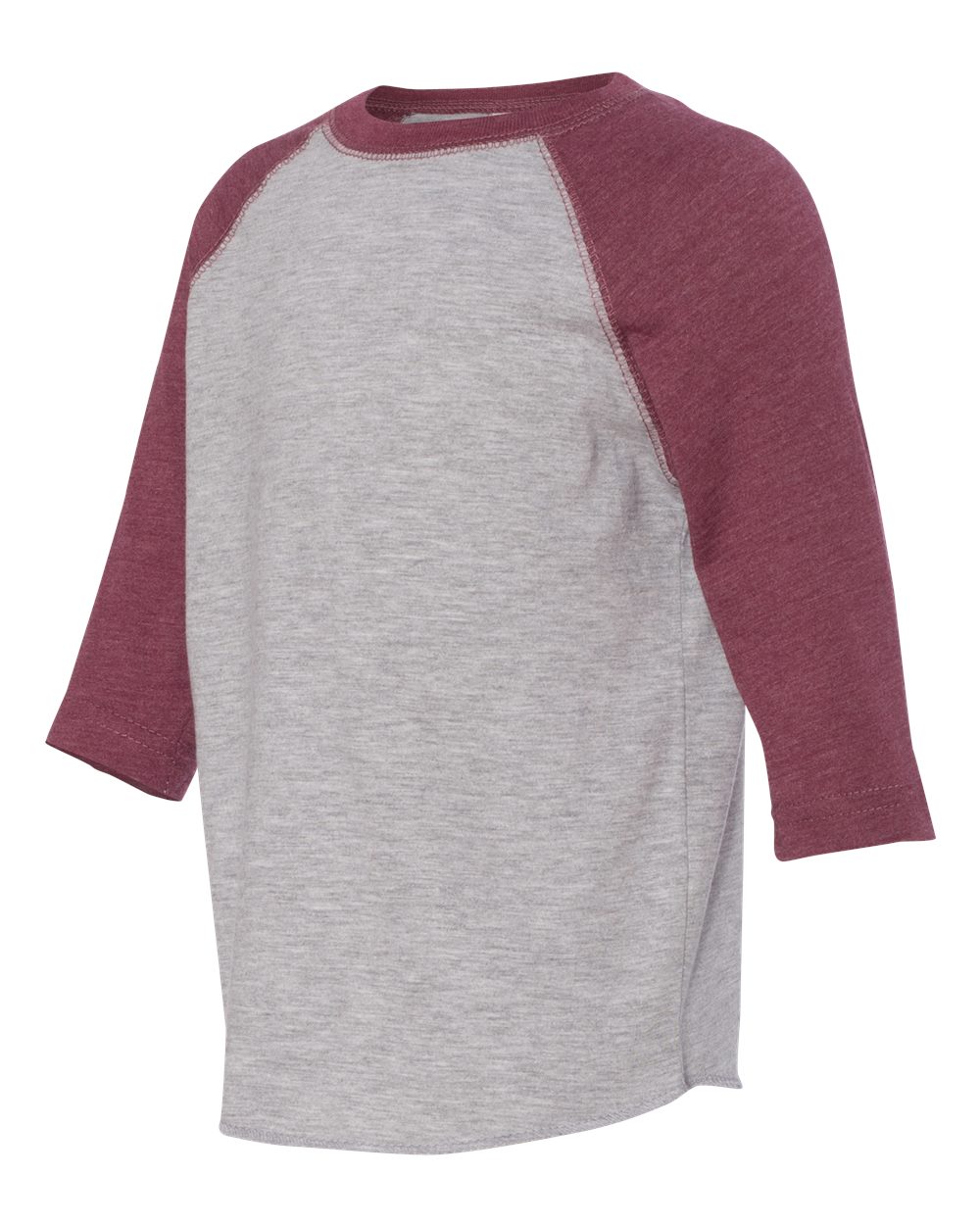 Toddler Baseball T-Shirt - Vintage Heather / Vintage Burg