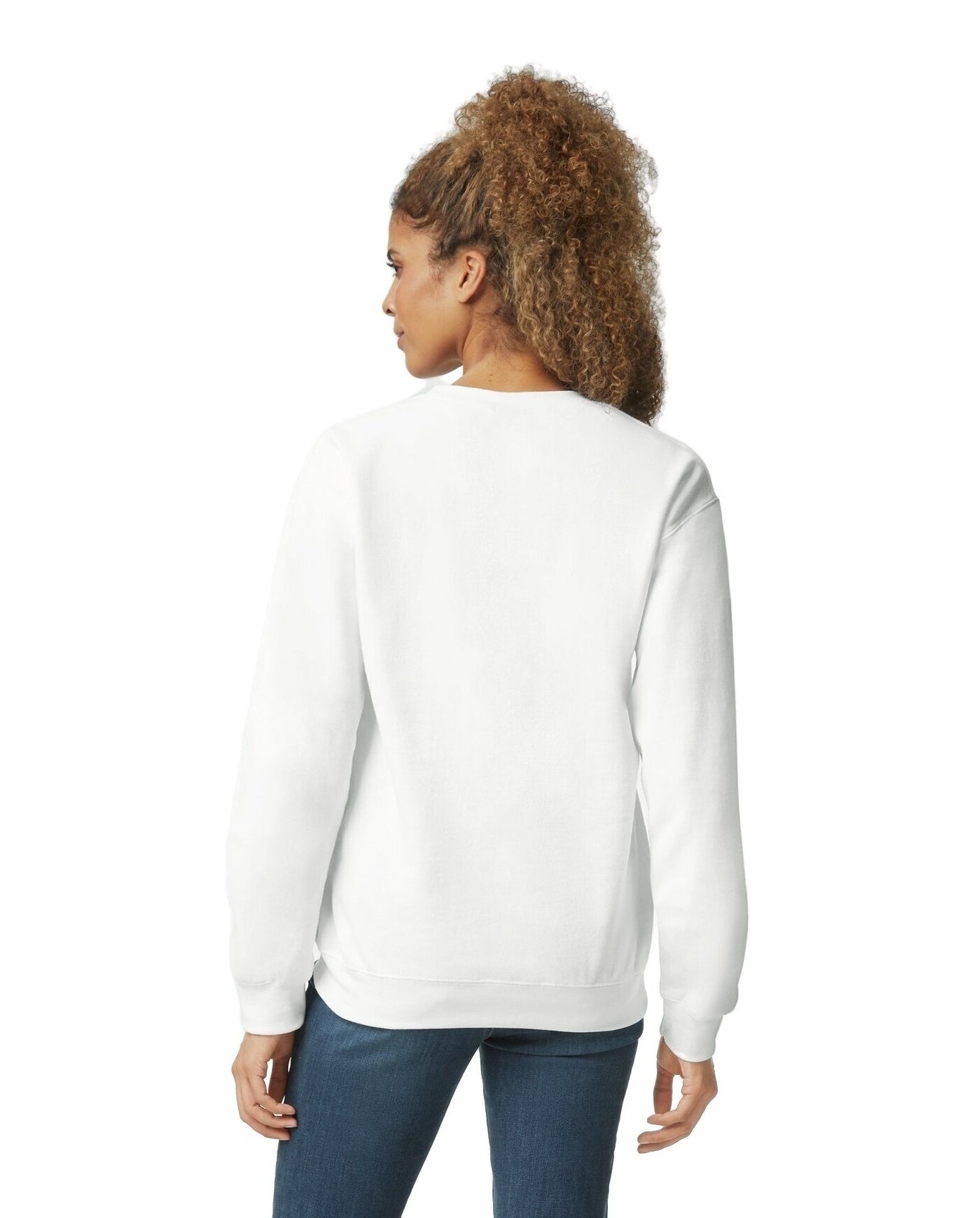 Unisex Heavy Blend���  50/50 Fleece Crew - White