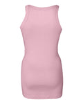 Women's Sheer Mini Rib Thin Strap Tank - Pink