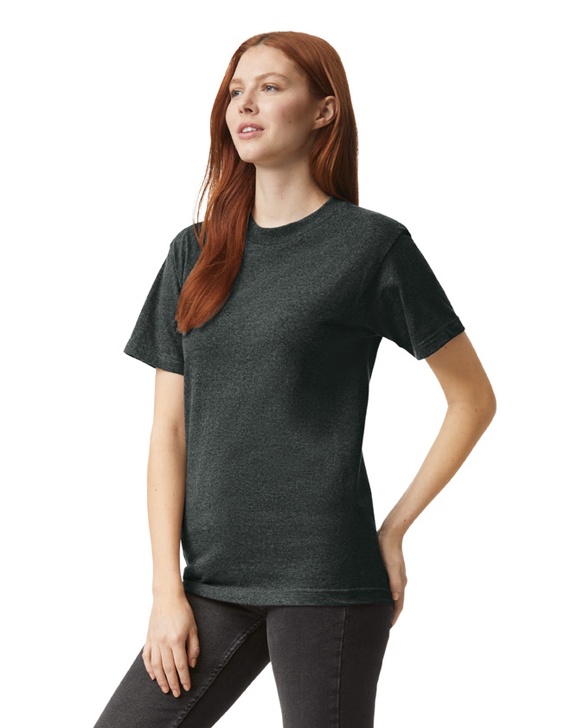 Unisex Heavyweight Cotton T-shirt - Charcoal Heather