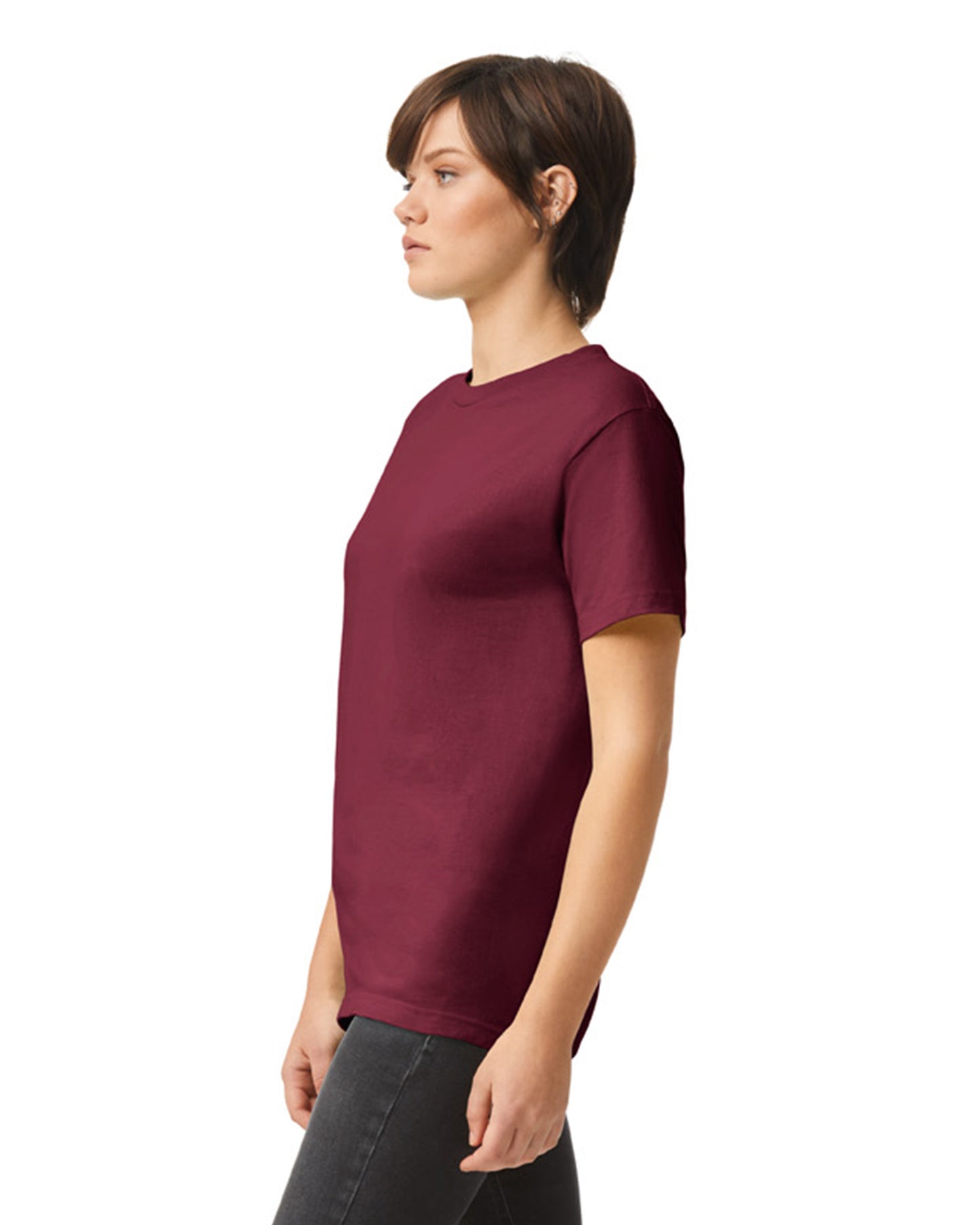 Unisex Heavyweight Cotton T-shirt - Burgundy