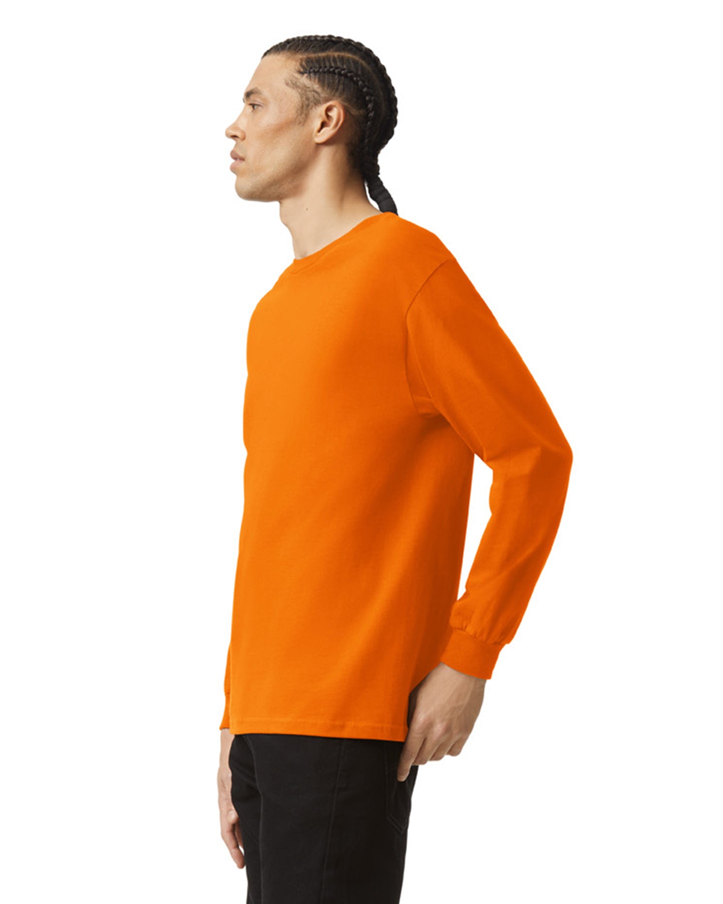 Unisex Heavyweight Cotton Long-Sleeve T-shirt - Orange