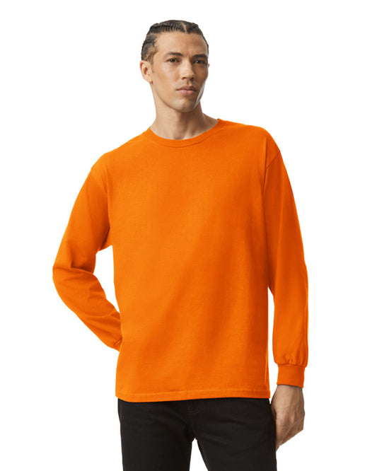 Unisex Heavyweight Cotton Long-Sleeve T-shirt - Orange