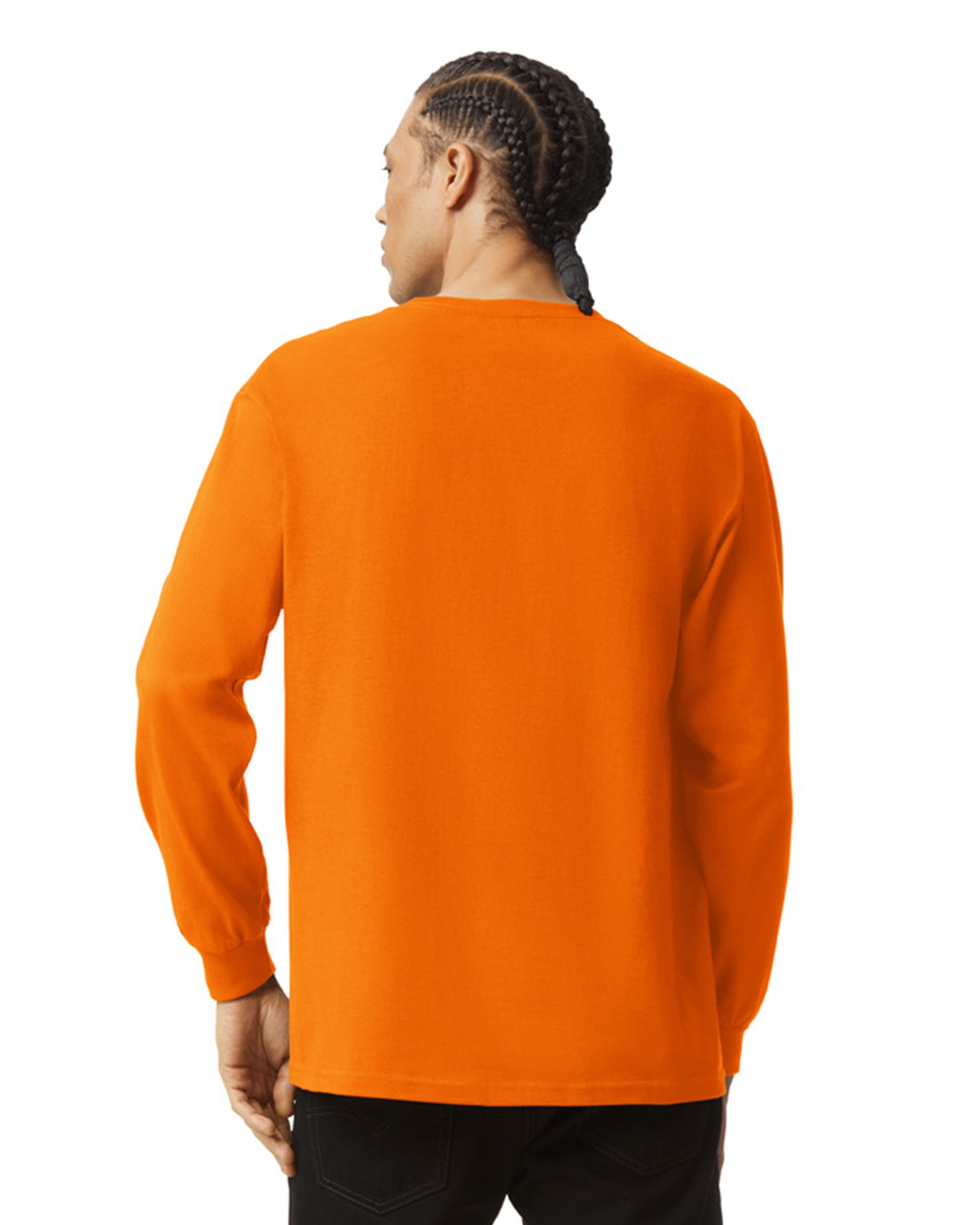 Unisex Heavyweight Cotton Long-Sleeve T-shirt - Orange