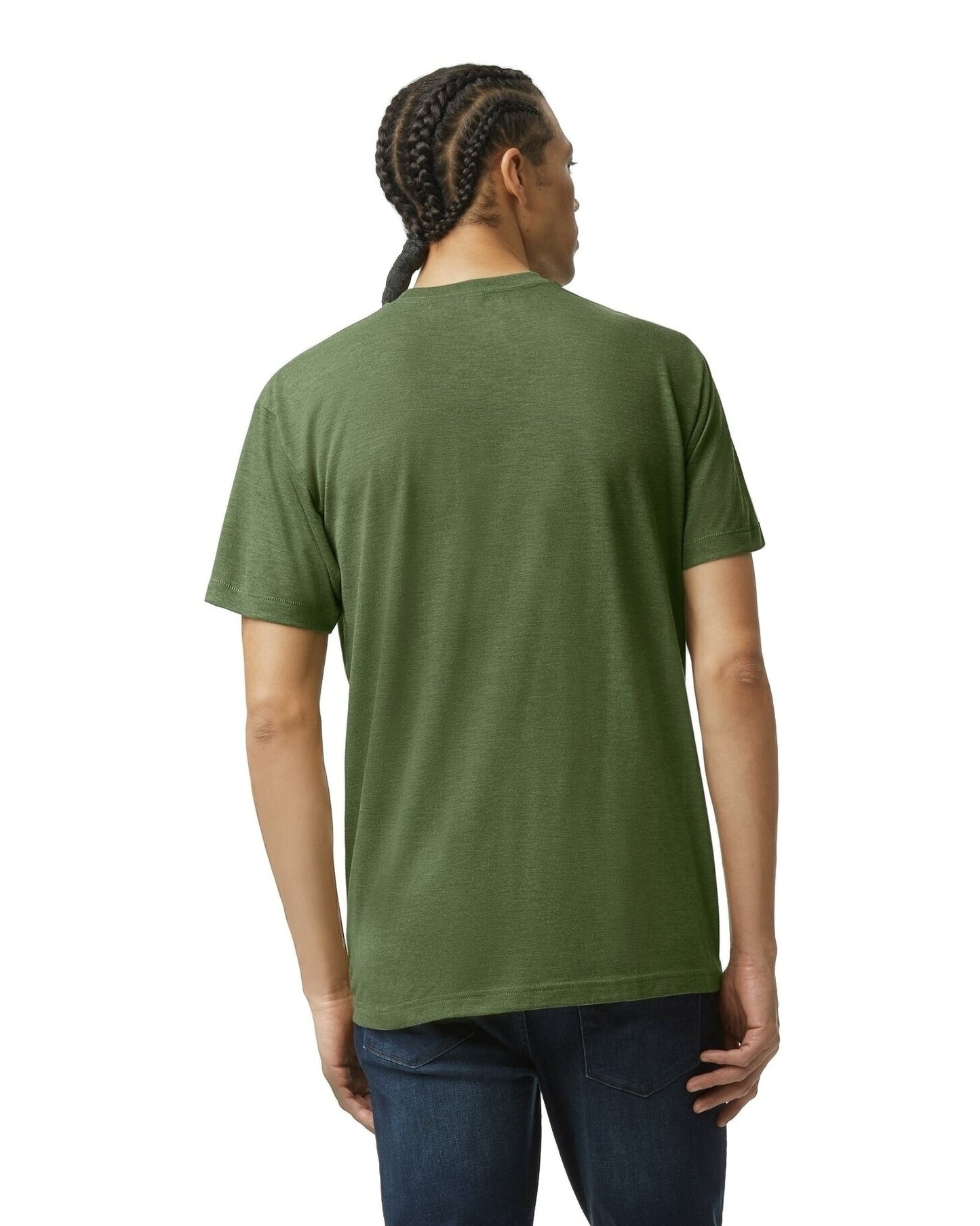 Unisex Triblend Short-Sleeve Track T-Shirt - Tri-Olive