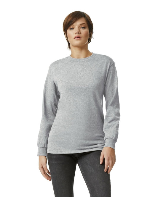 Unisex Heavyweight Cotton Long-Sleeve T-shirt - Athletic Heather