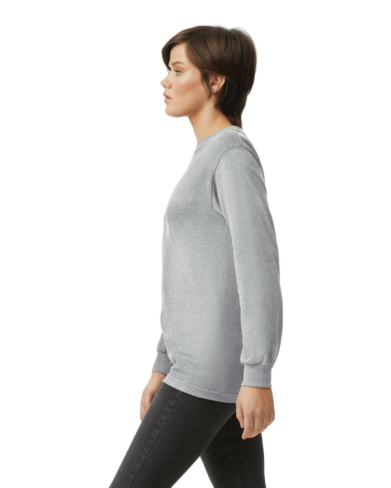 Unisex Heavyweight Cotton Long-Sleeve T-shirt - Athletic Heather
