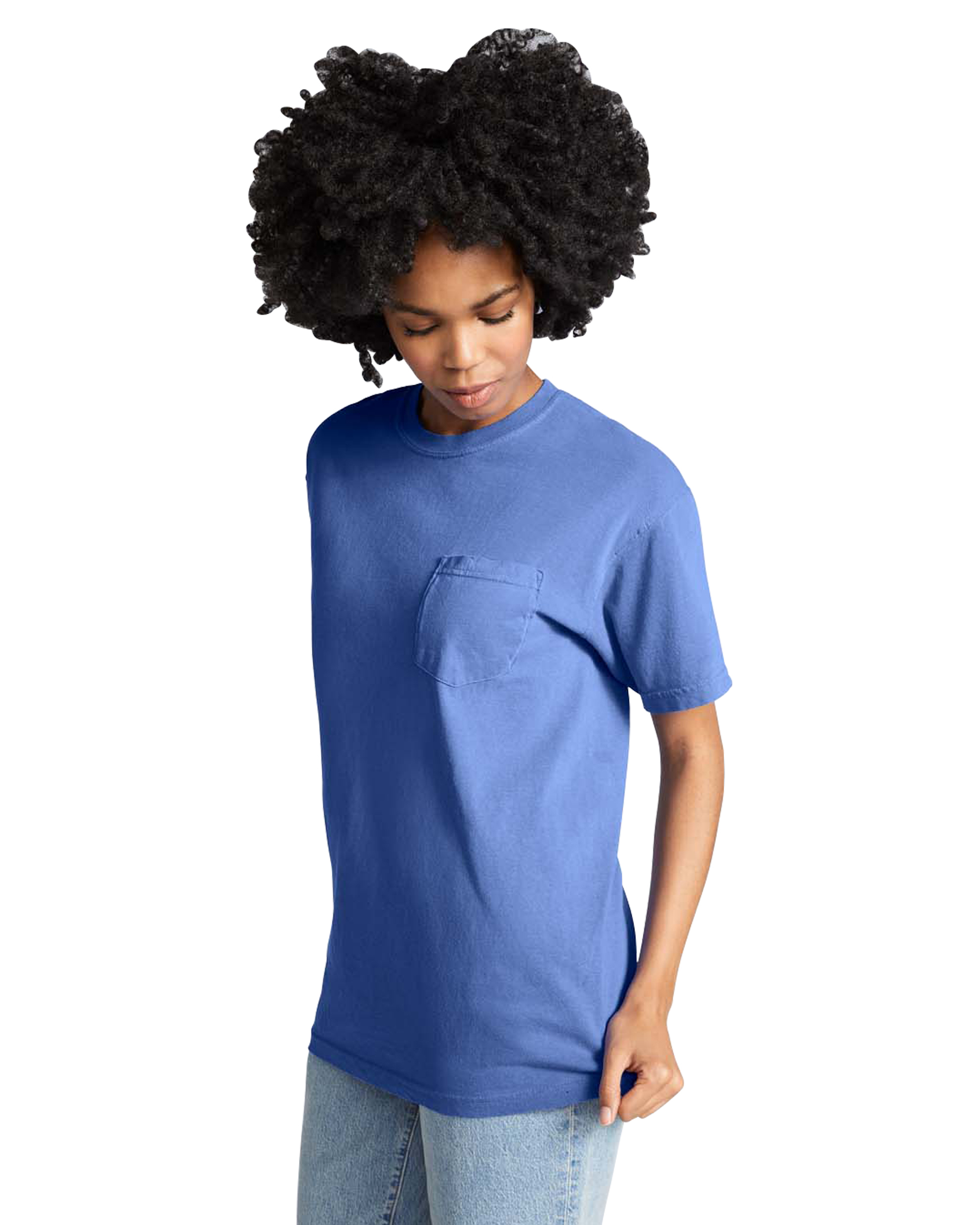 Unisex Heavyweight RS Pocket T-Shirt - Periwinkle
