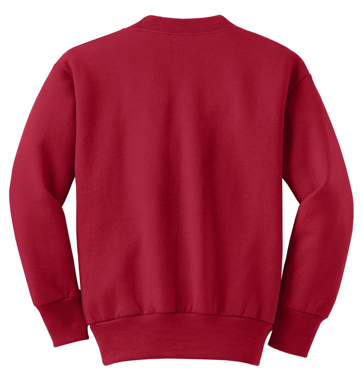 Youth Core Fleece Crewneck Sweatshirt - Red