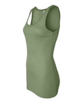 Women's Sheer Mini Rib Tank - Moss Green