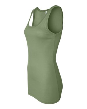 Women's Sheer Mini Rib Tank - Moss Green