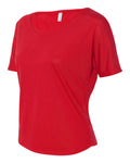 Women's Flowy Open Back Tee - Red