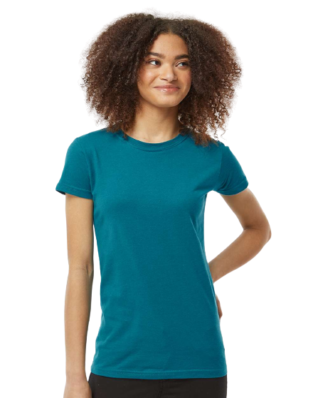 Women's Slim Fit Fine Jersey Tee - Teal