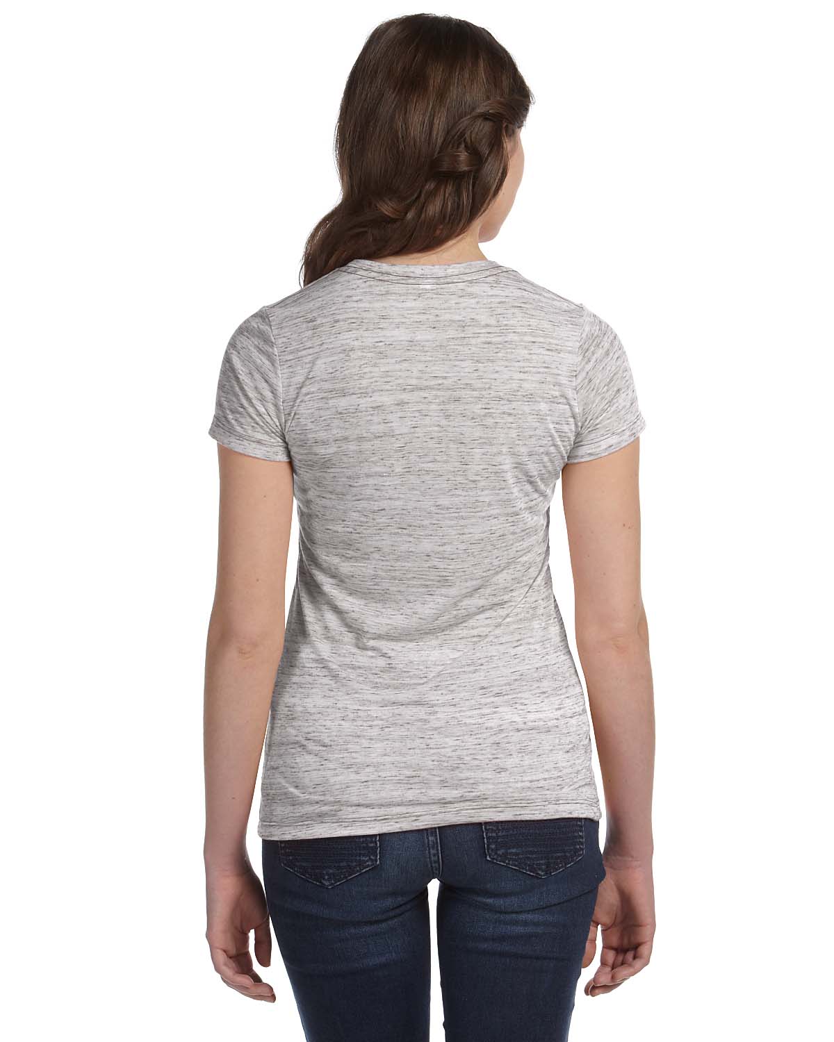 Women's Cotton/Polyester Tee - White Marble