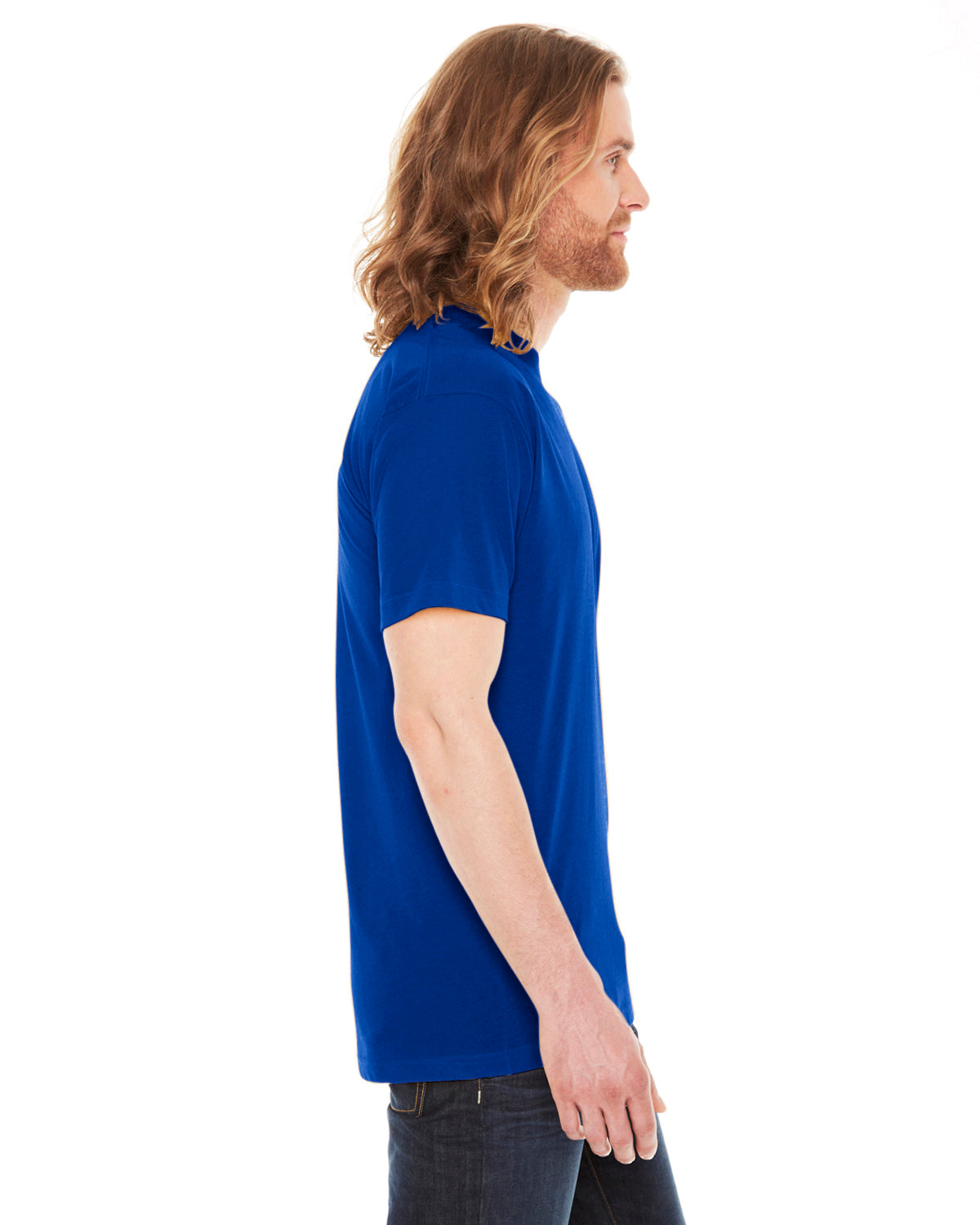 Unisex Poly-Cotton USA Made Crewneck T-Shirt - Lapis
