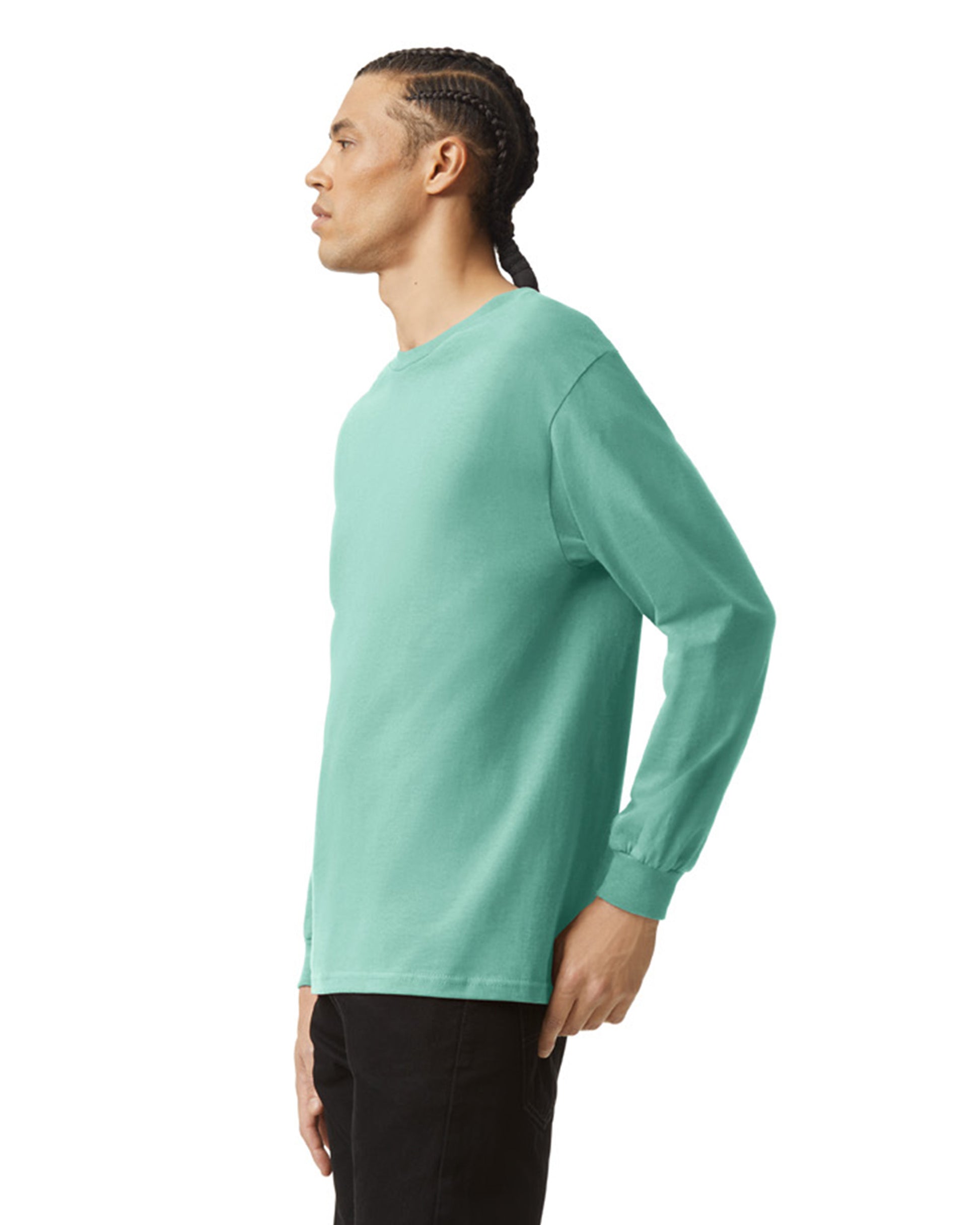 Unisex Heavyweight Cotton Long-Sleeve T-shirt - Celadon