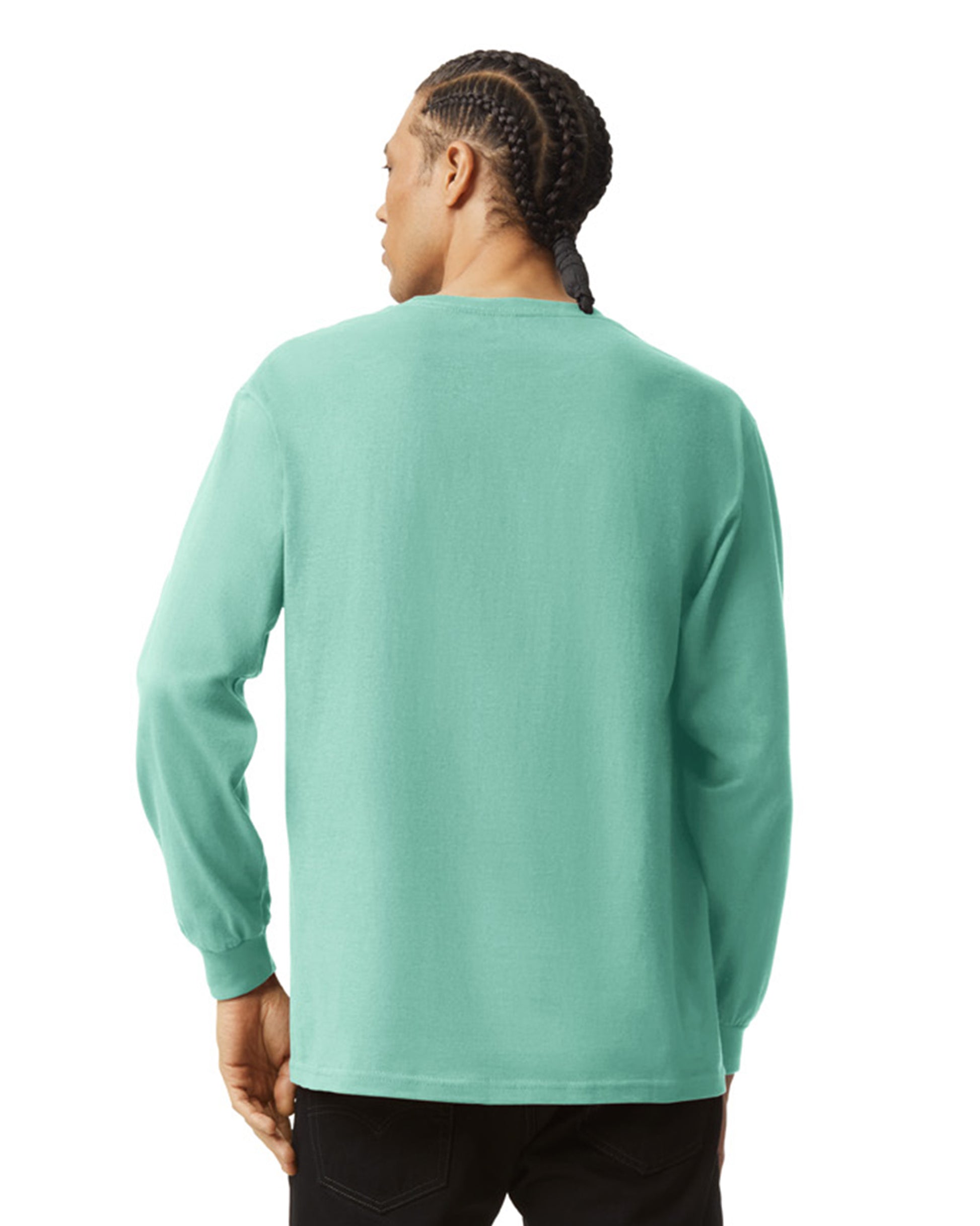 Unisex Heavyweight Cotton Long-Sleeve T-shirt - Celadon