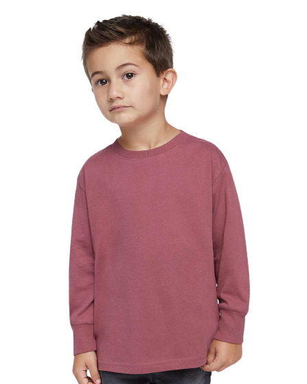 Toddler Long-Sleeve Fine Jersey T-Shirt - Rouge