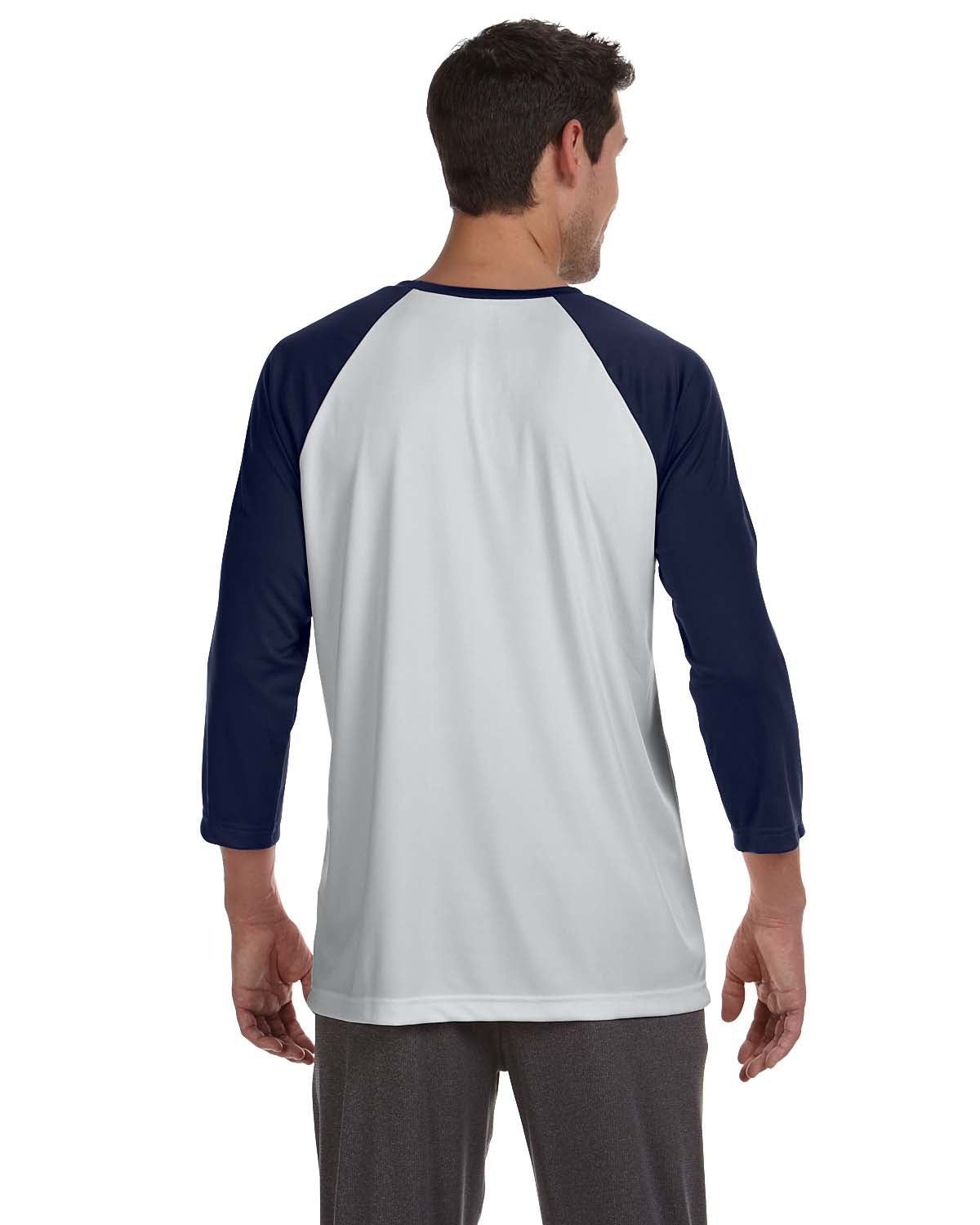 Unisex Baseball T-Shirt - Sport Silver / Sport Navy