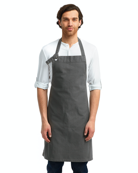 Unisex Calibre Heavy Cotton Canvas Bib Apron - Dark Gray