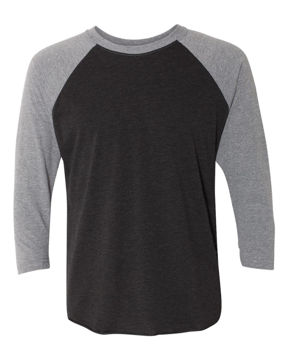 Unisex Triblend 3/4-Sleeve Raglan - Premium Heather / Vintage Black