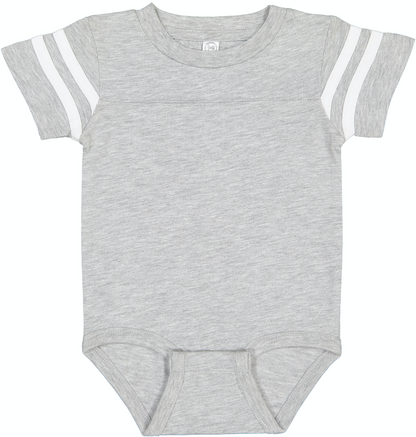 Infant Football Bodysuit - Vintage Heather / Blend White